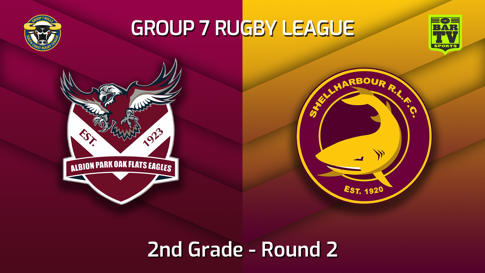 220423-South Coast Round 2 - 2nd Grade - Albion Park Oak Flats Eagles v Shellharbour Sharks Slate Image
