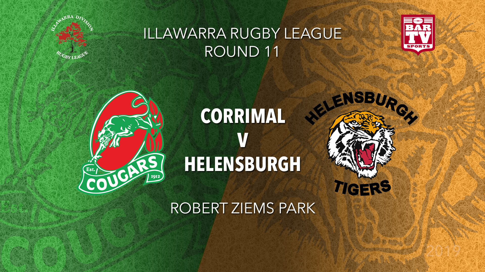 IRL Round 11 - 1st Grade - Corrimal Cougars RLFC v Helensburgh Tigers Slate Image