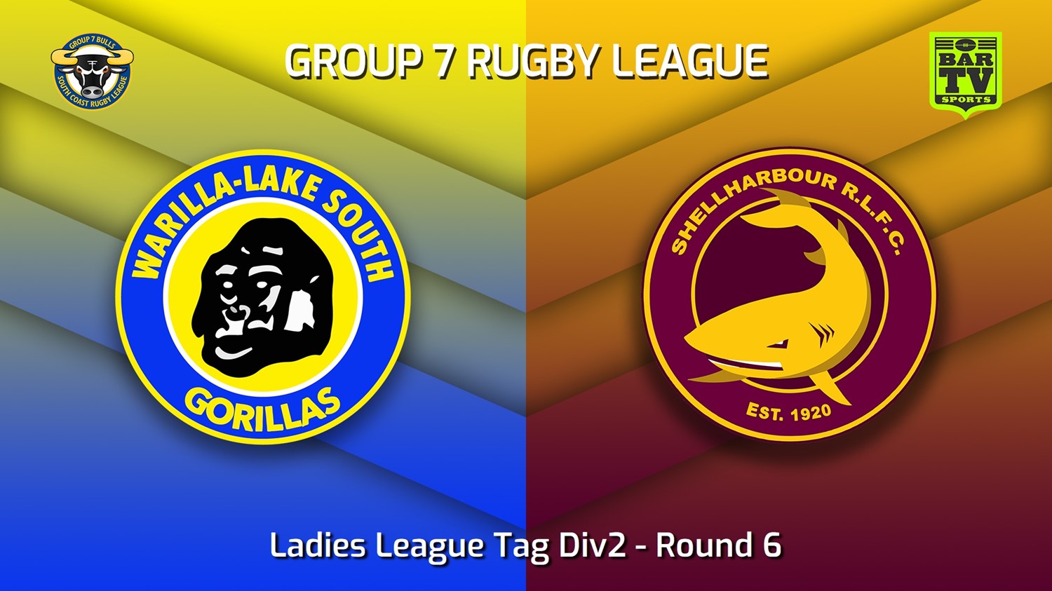 230507-South Coast Round 6 - Ladies League Tag Div2 - Warilla-Lake South Gorillas v Shellharbour Sharks Slate Image