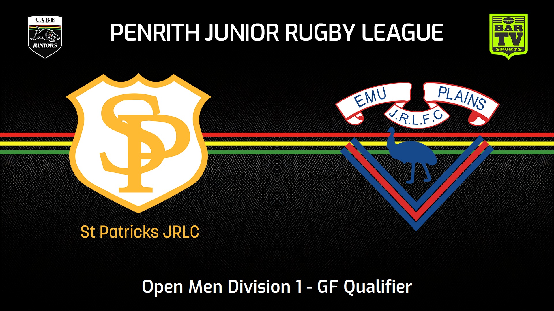230820-Penrith & District Junior Rugby League GF Qualifier - Open Men Division 1 - St Patricks v Emu Plains RLFC Slate Image