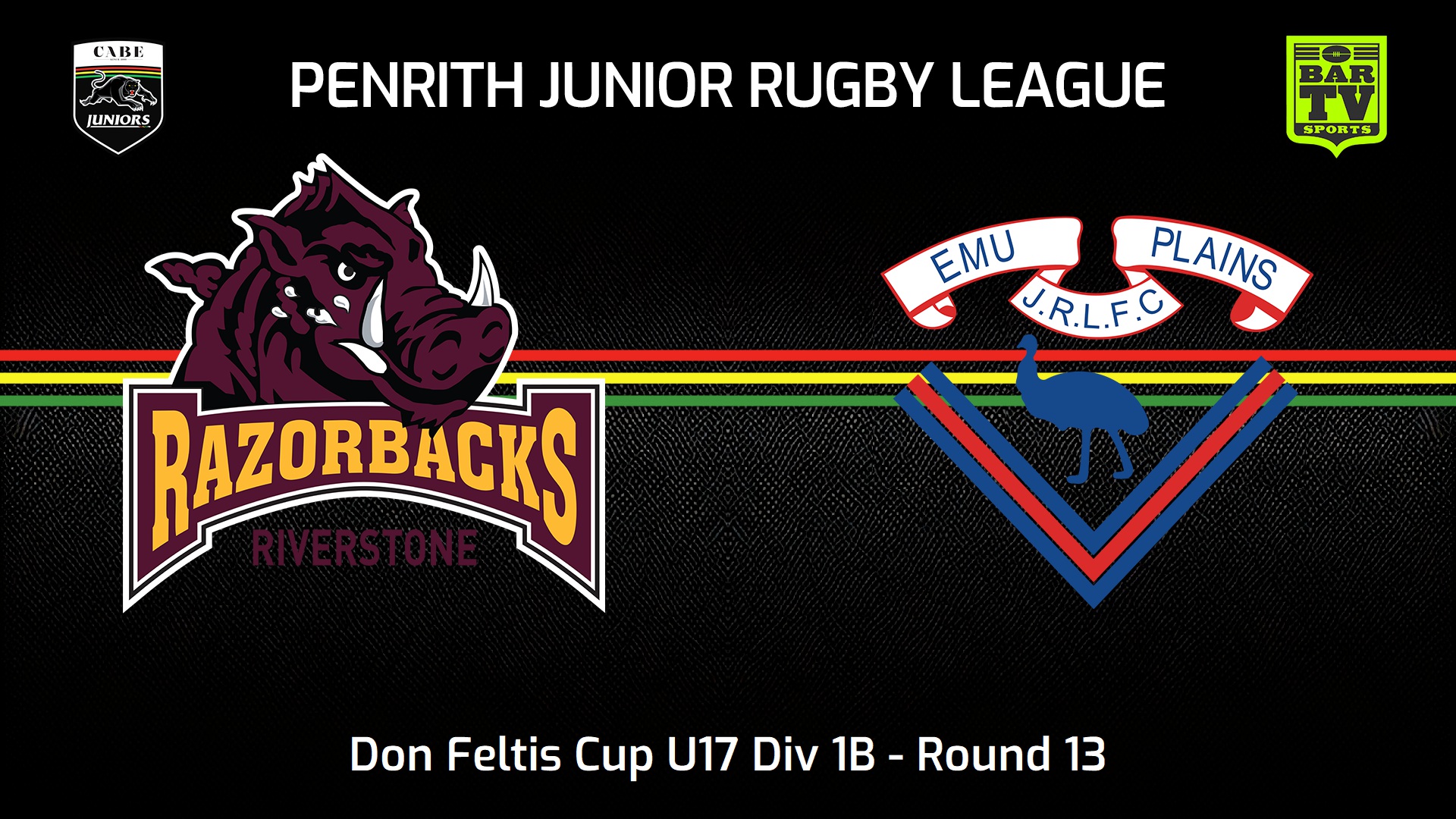 240719-video-Penrith & District Junior Rugby League Round 13 - Don Feltis Cup U17 Div 1B - Riverstone Razorbacks v Emu Plains RLFC Slate Image