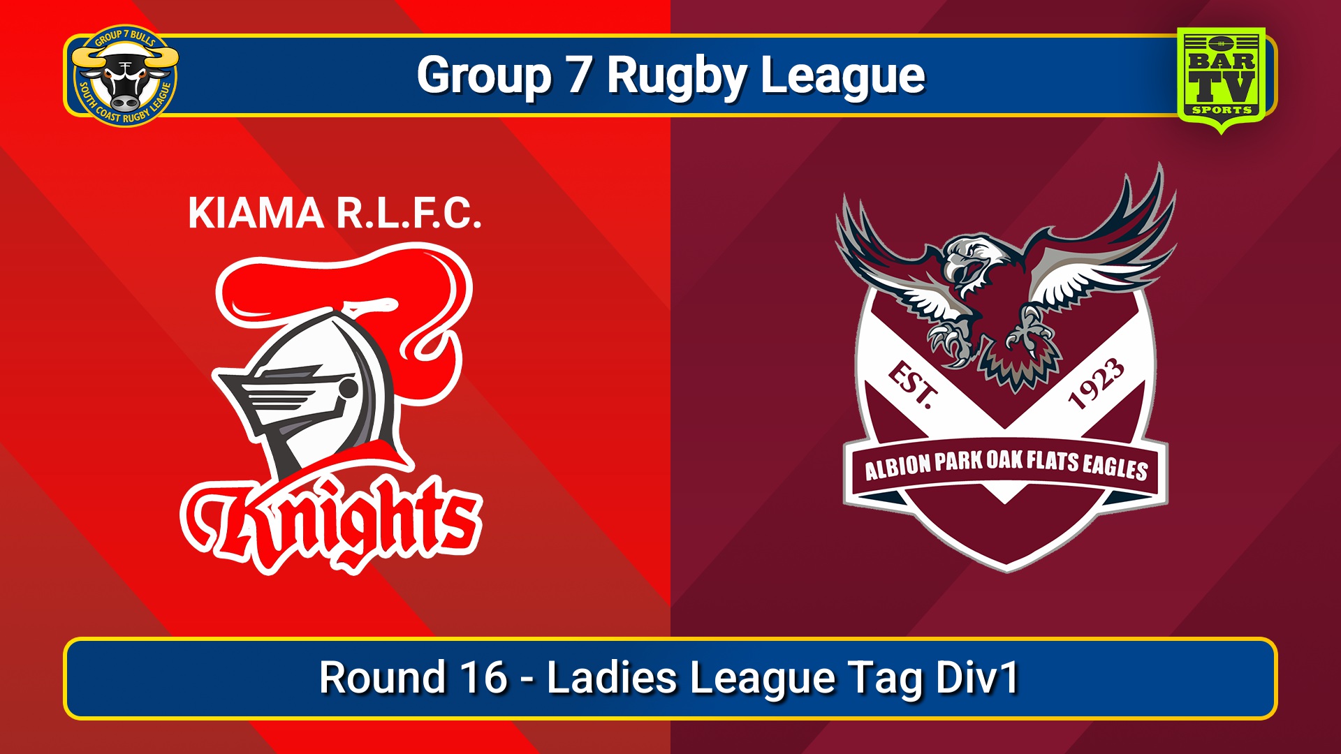250816-video-South Coast Round 16 - Ladies League Tag Div1 - Kiama Knights v Albion Park Oak Flats Slate Image