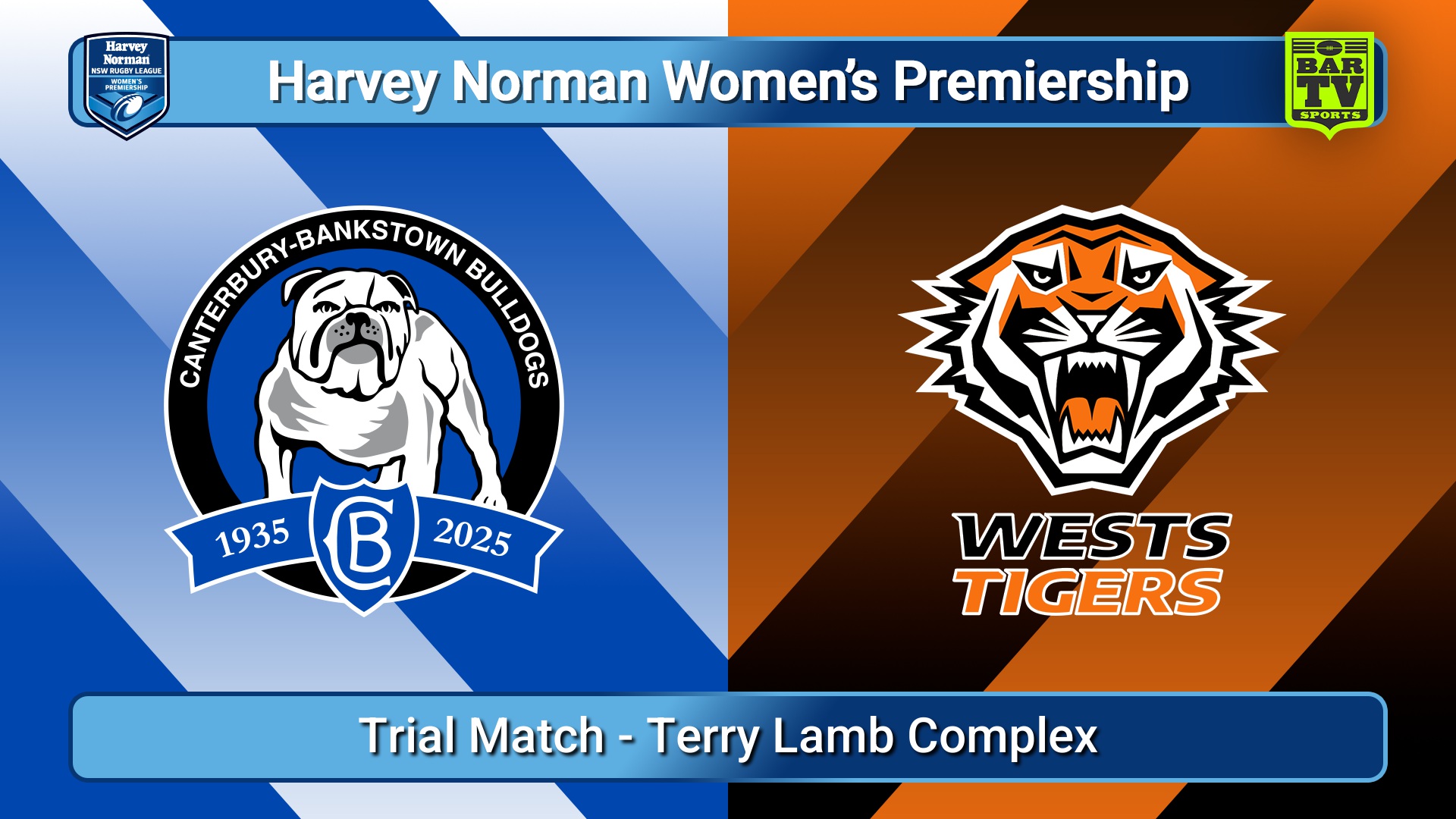 250614-video-Harvey Norman NSW Women's Premiership Trial Match - Canterbury-Bankstown Bulldogs v Wests Tigers Slate Image