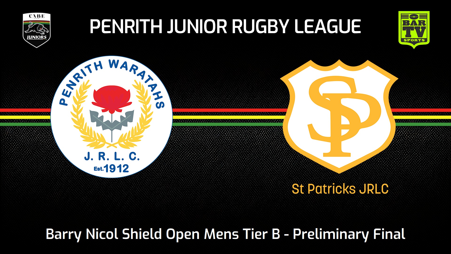 240831-video-Penrith & District Junior Rugby League Preliminary Final - Barry Nicol Shield Open Mens - Penrith Waratahs v St Patricks Slate Image