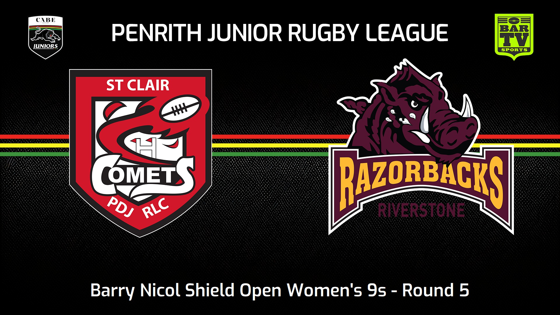 240804-video-Penrith & District Junior Rugby League Round 5 - Barry Nicol Shield Open Women's 9s - St Clair v Riverstone Razorbacks Slate Image