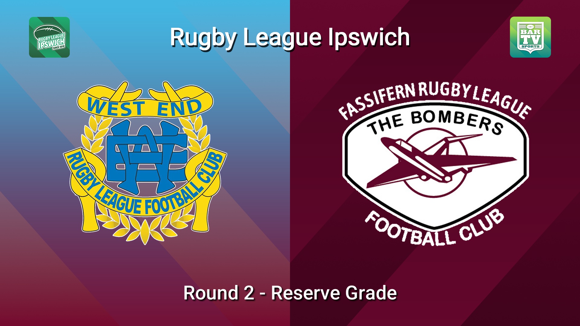 260328-video-Rugby League Ipswich Round 2 - Reserve Grade - West End v Fassifern Bombers Slate Image