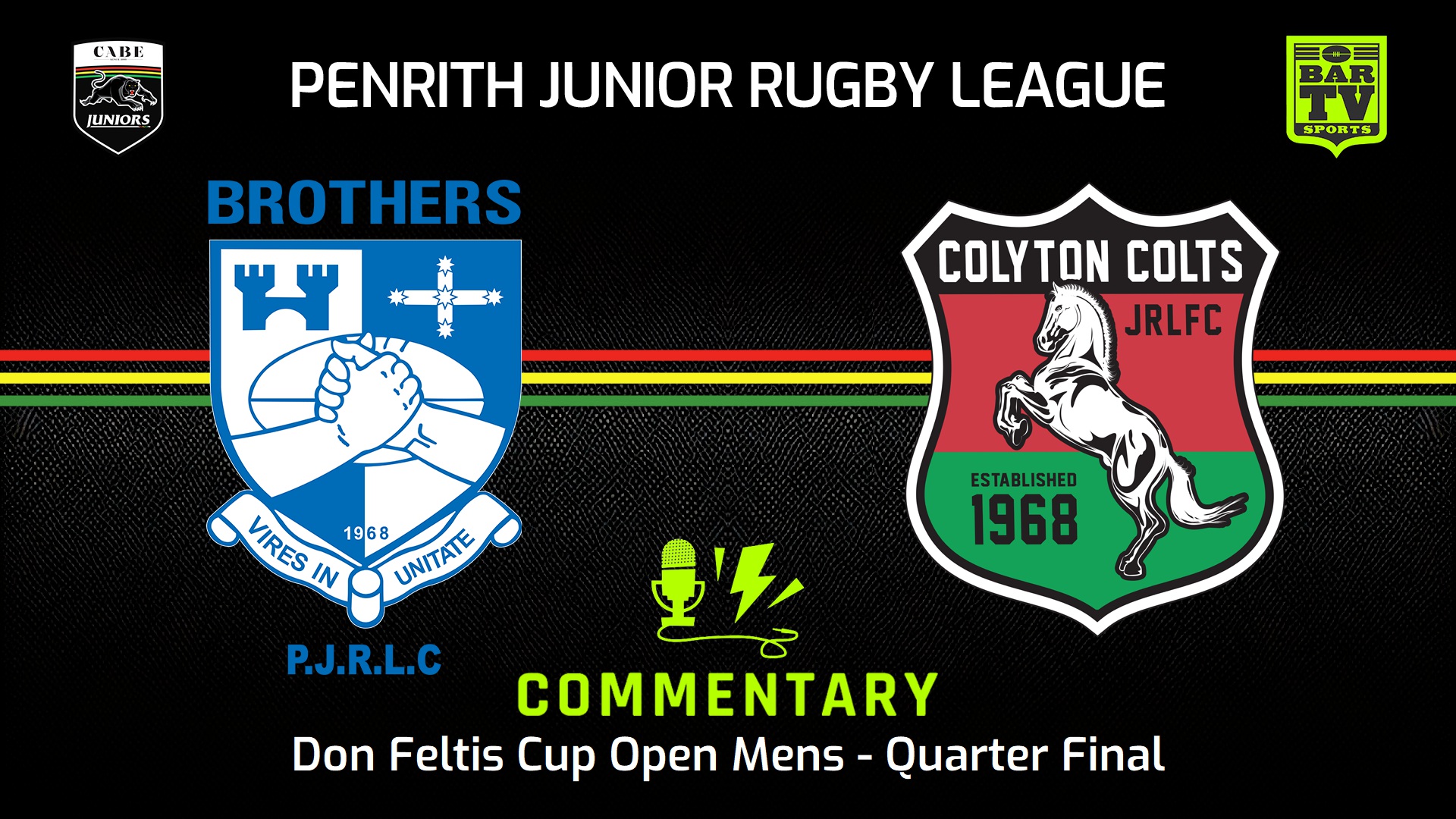 240818-video-Penrith & District Junior Rugby League Quarter Final - Don Feltis Cup Open Mens - Brothers v Colyton Colts Slate Image
