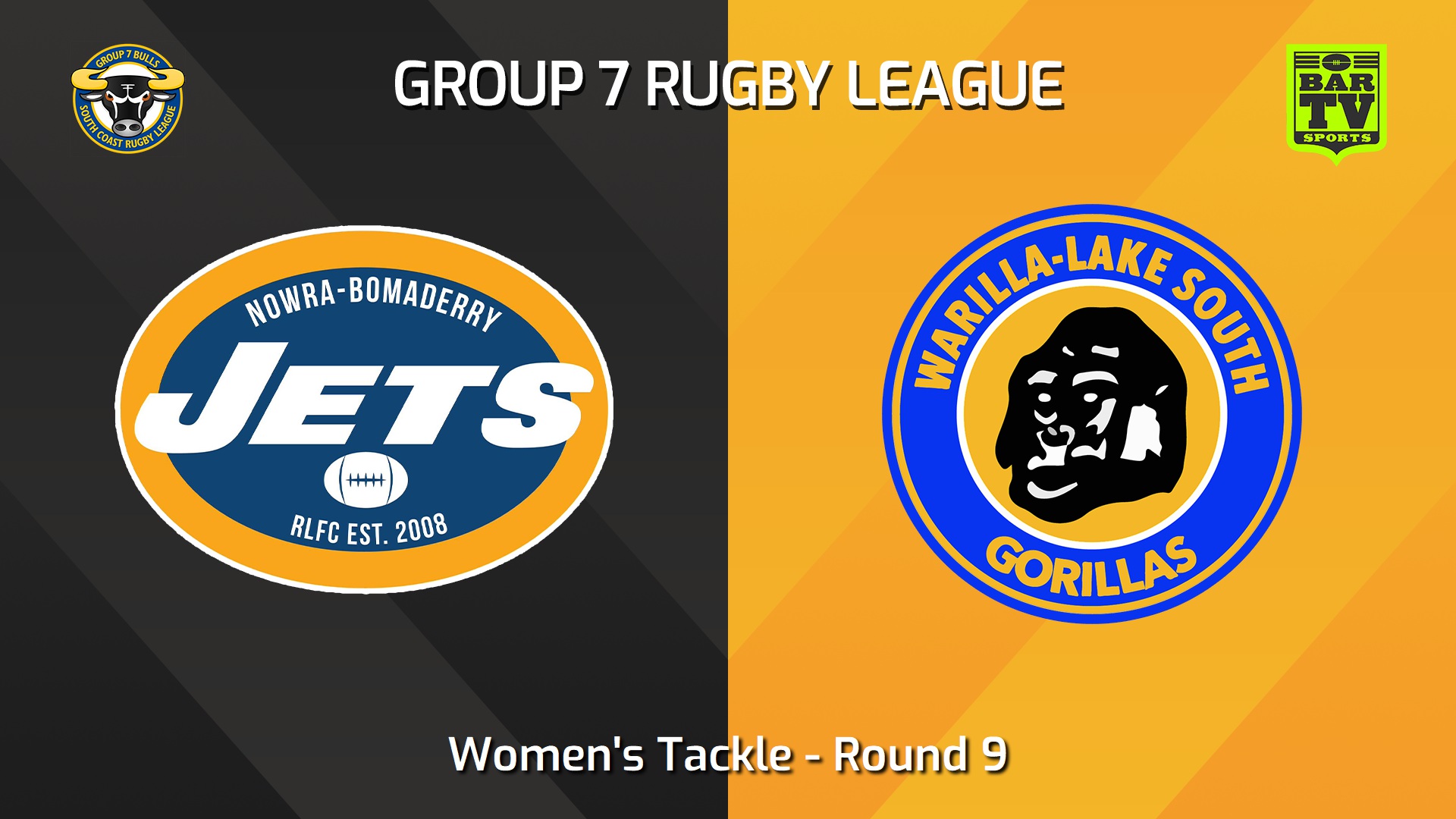 240810-video-South Coast Round 9 - Women's Tackle - Nowra-Bomaderry Jets v Warilla-Lake South Gorillas Slate Image