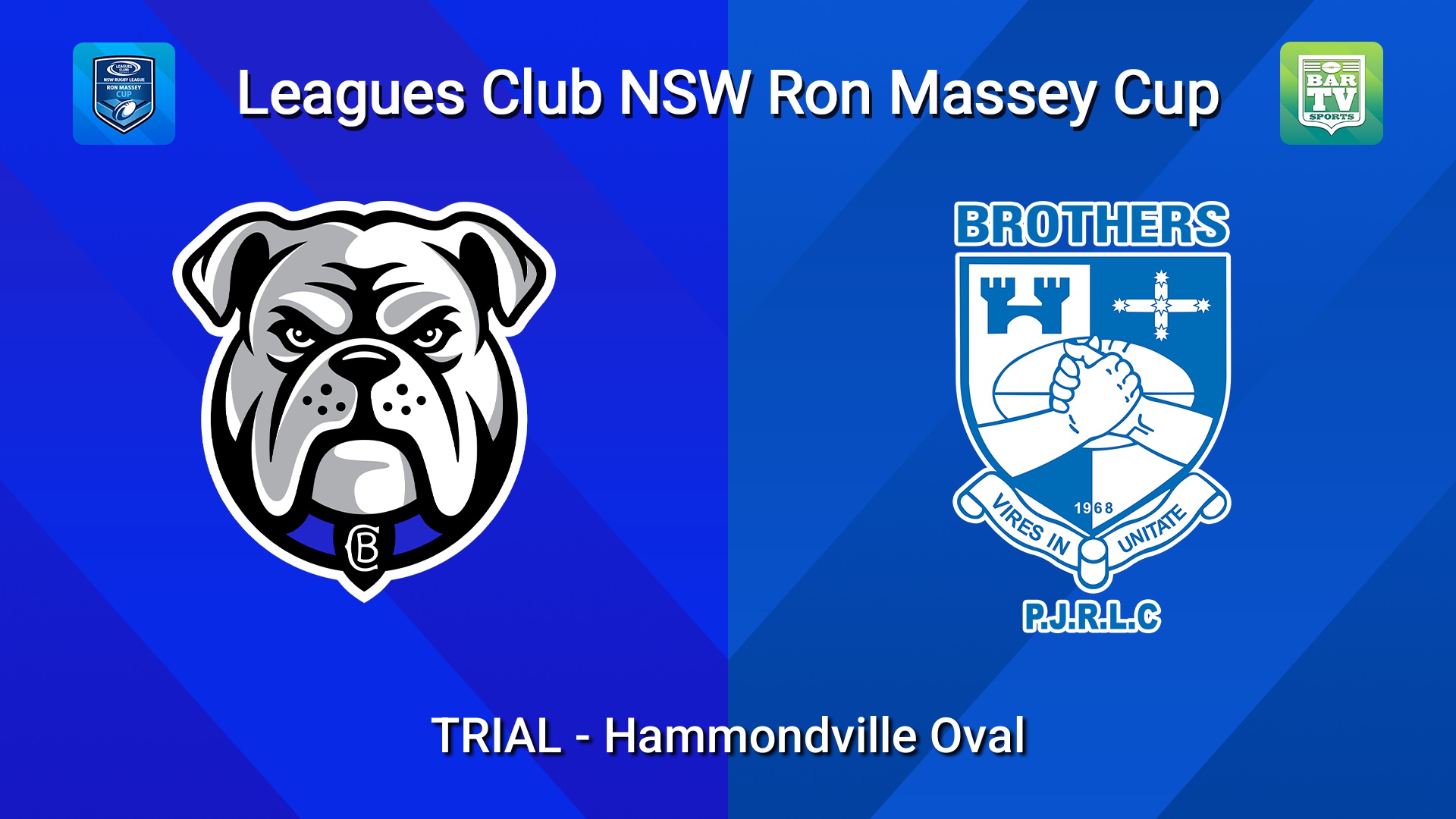 260307-video-Ron Massey Cup TRIAL - Canterbury-Bankstown Bulldogs v Brothers Slate Image