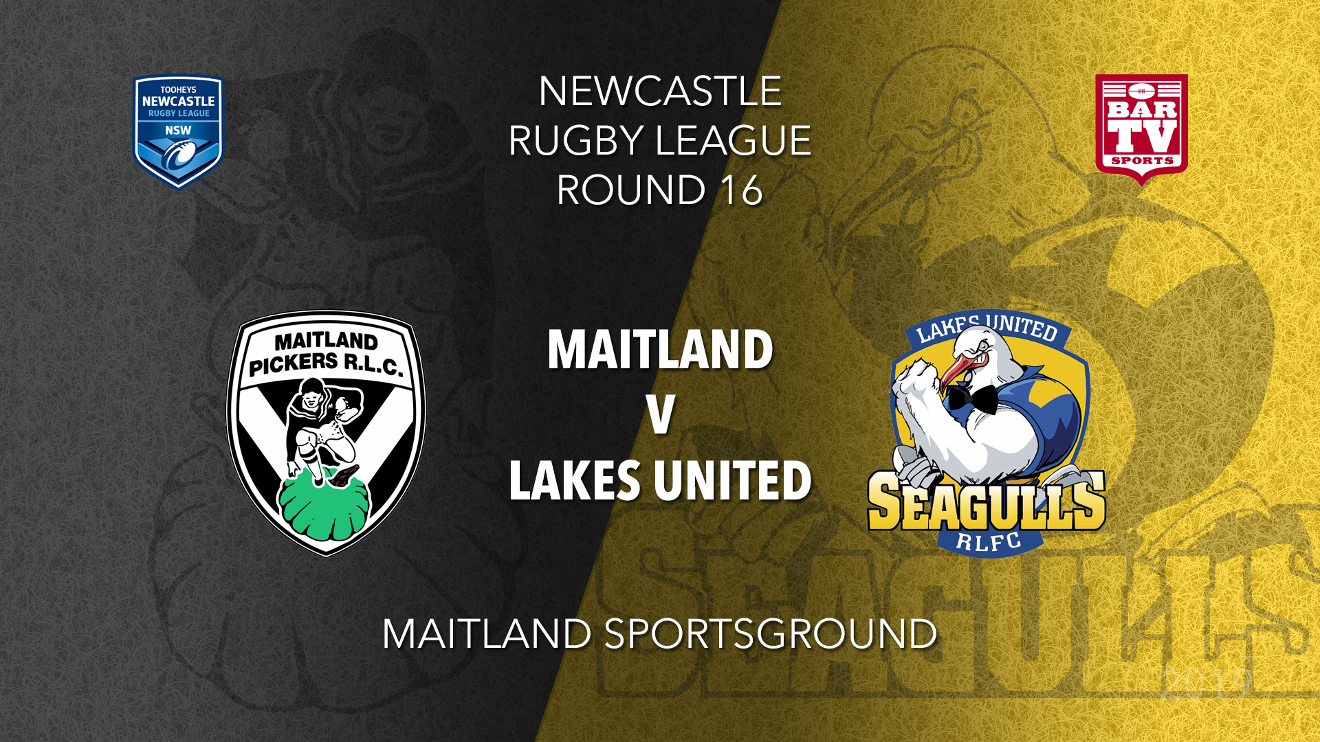 Newcastle Rugby League Round 16 - 1st Grade - Maitland Pickers v Lakes United Slate Image