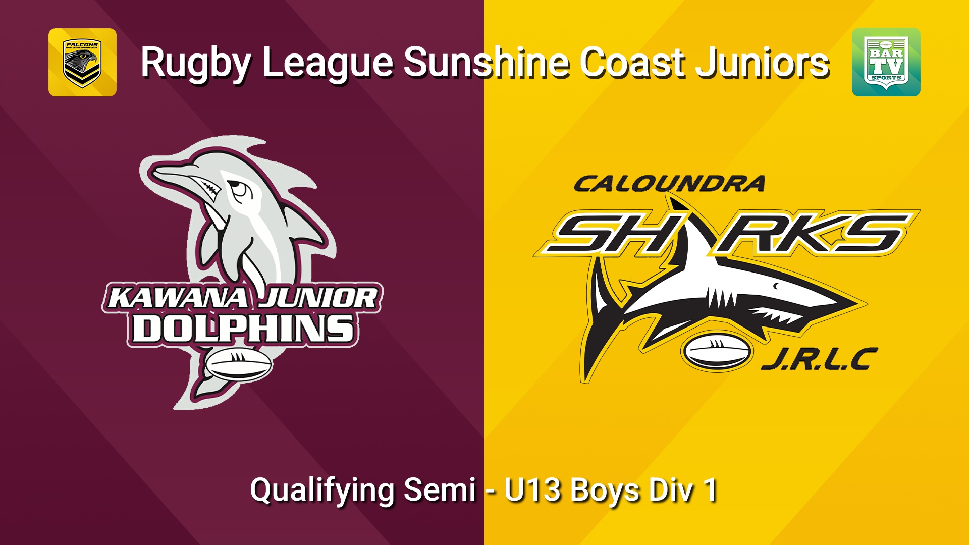 260822-video-Sunshine Coast Junior Rugby League Qualifying Semi - U13 Boys Div 1 - Kawana Dolphins JRL v Caloundra Sharks JRL Slate Image