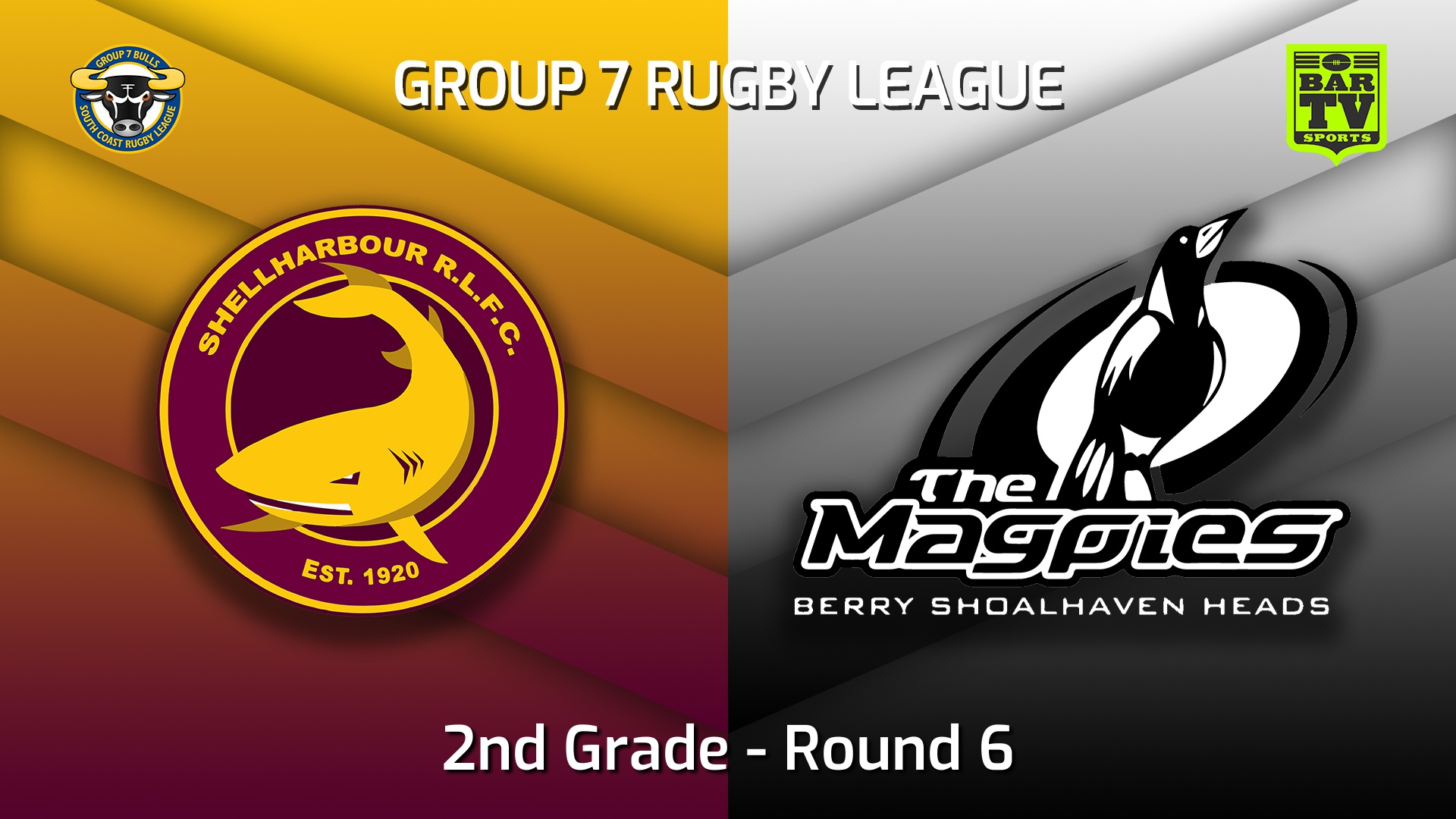 220601-South Coast Round 6 - U18s - Shellharbour Sharks v Berry-Shoalhaven Heads Magpies Slate Image