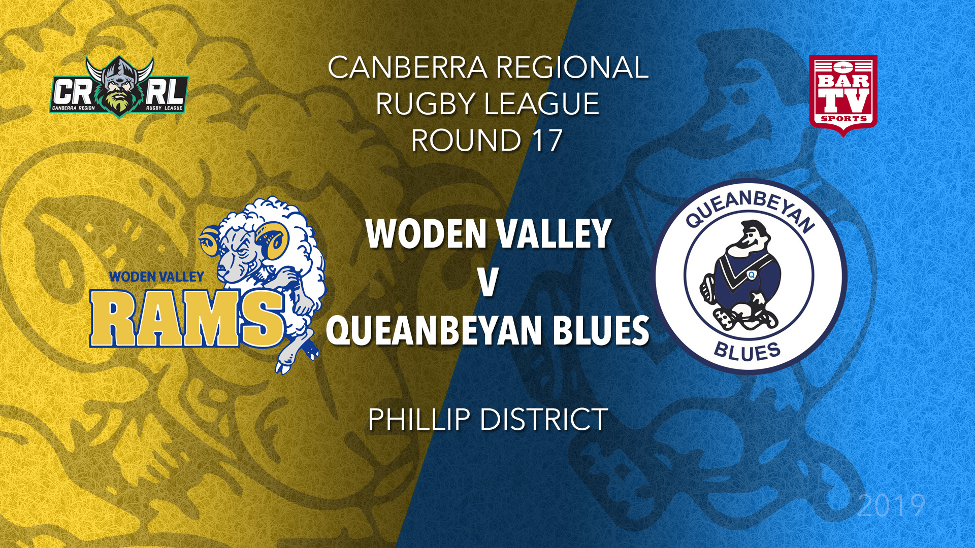 CRRL Round 17 - 1st Grade - Woden Valley Rams v Queanbeyan Blues Slate Image
