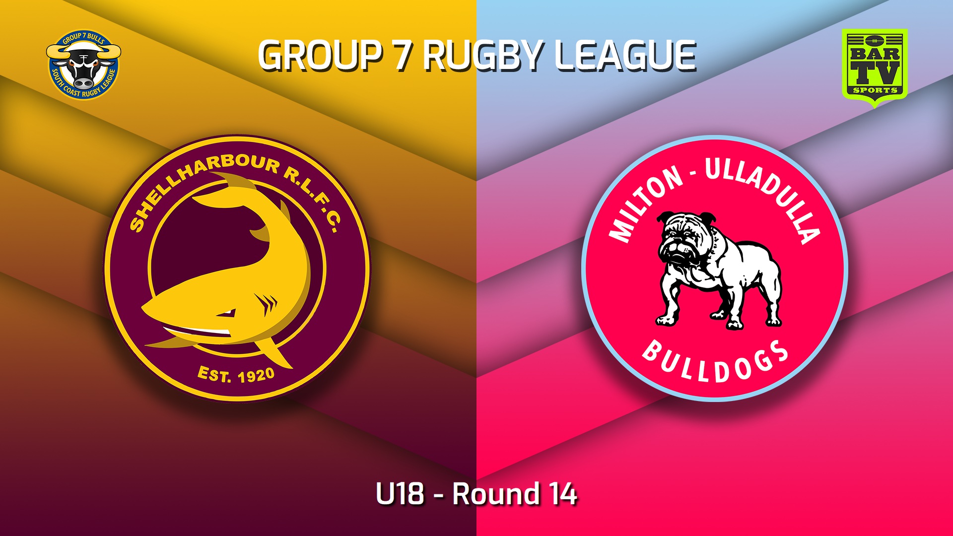 220724-South Coast Round 14 - U18 - Shellharbour Sharks v Milton-Ulladulla Bulldogs Slate Image