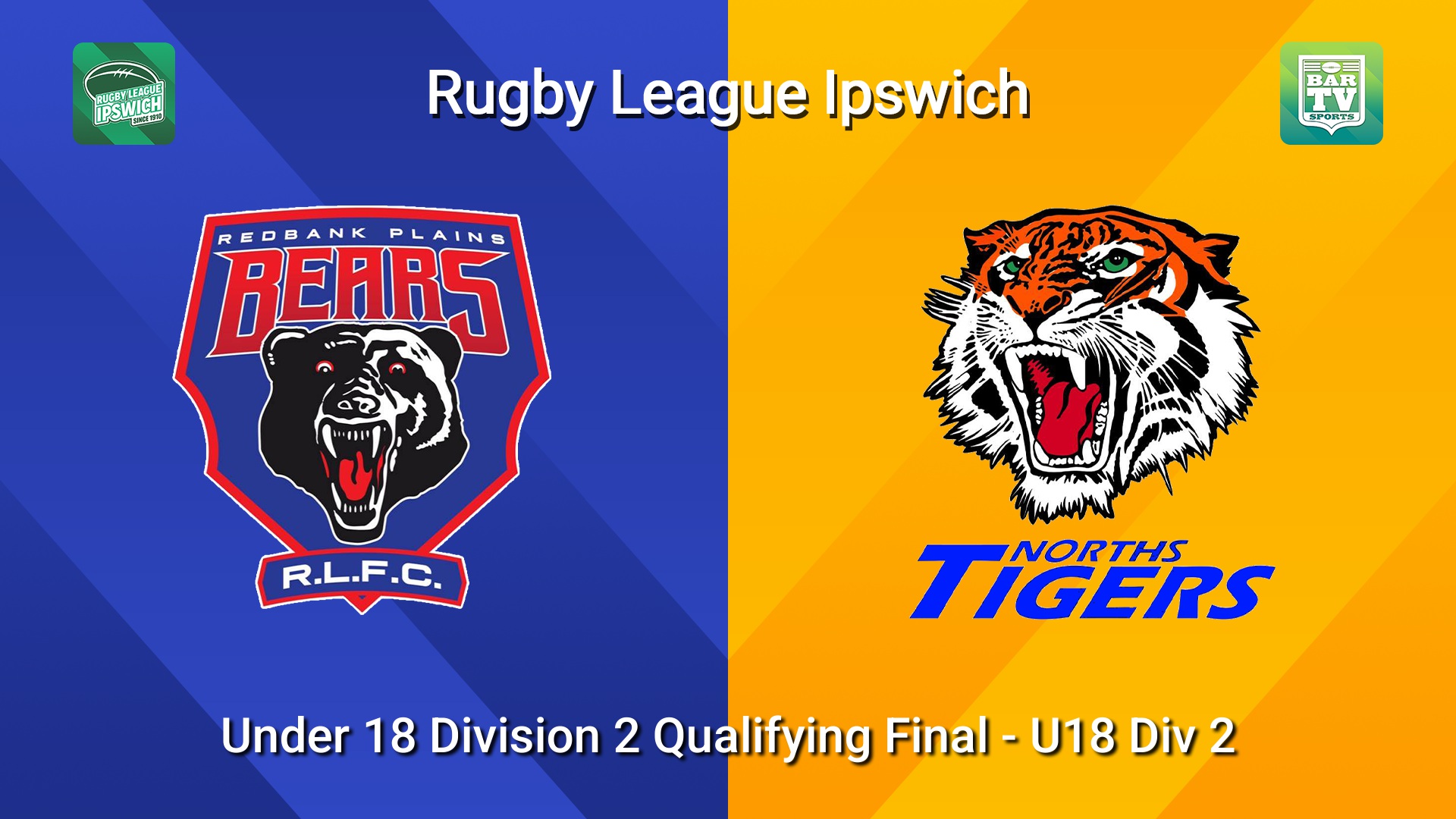 260823-video-Rugby League Ipswich Under 18 Division 2 Qualifying Final - U18 Div 2 - Redbank Plains Juniors v Norths Tigers Slate Image