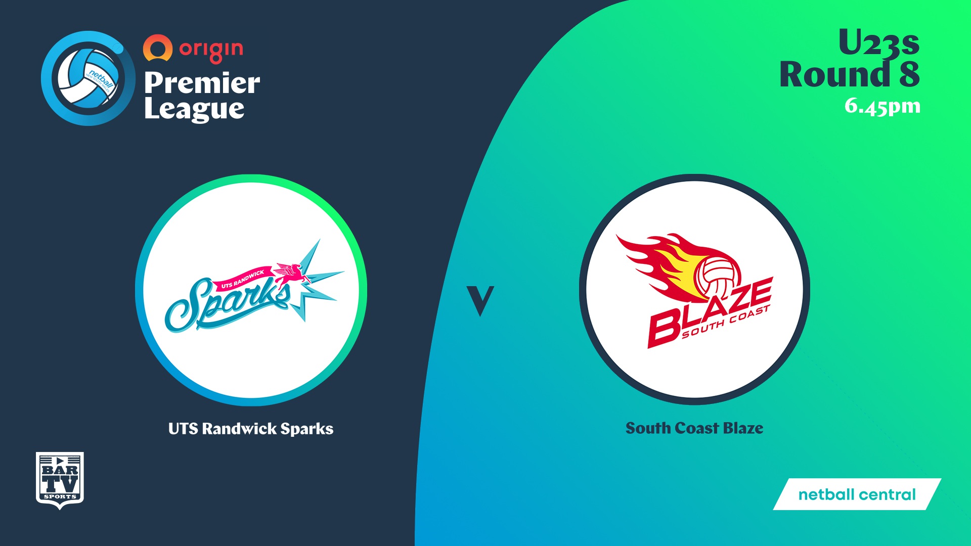 NSW Prem League Round 8 - U23s - UTS Randwick Sparks v South Coast Blaze Slate Image