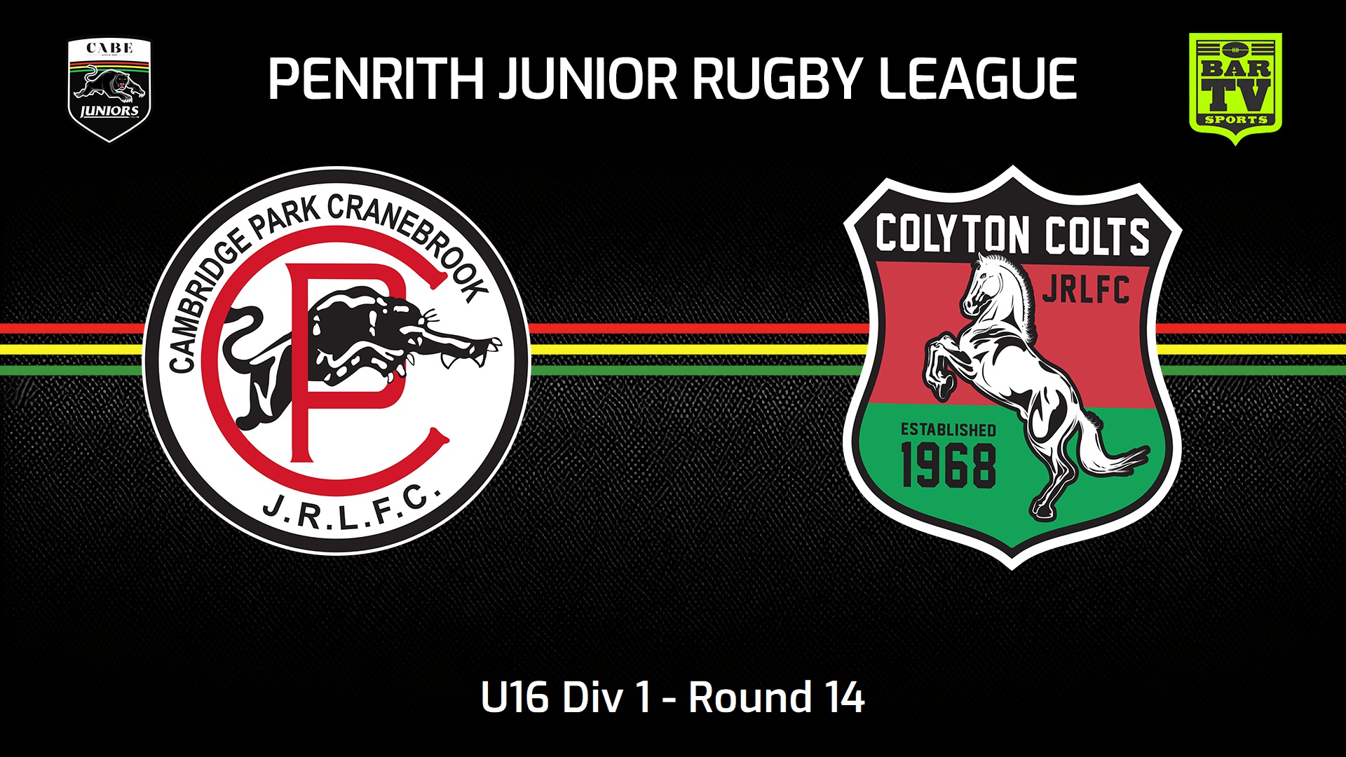 230730-Penrith & District Junior Rugby League Round 14 - U16 Div 1 - Cambridge Park v Colyton Colts Slate Image