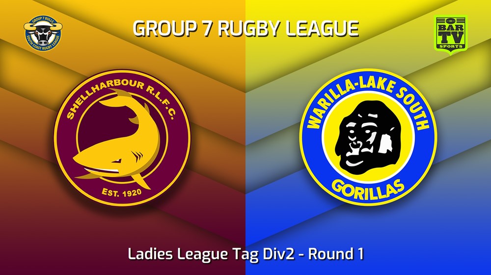 230326-South Coast Round 1 - Ladies League Tag Div2 - Shellharbour Sharks v Warilla-Lake South Gorillas Slate Image