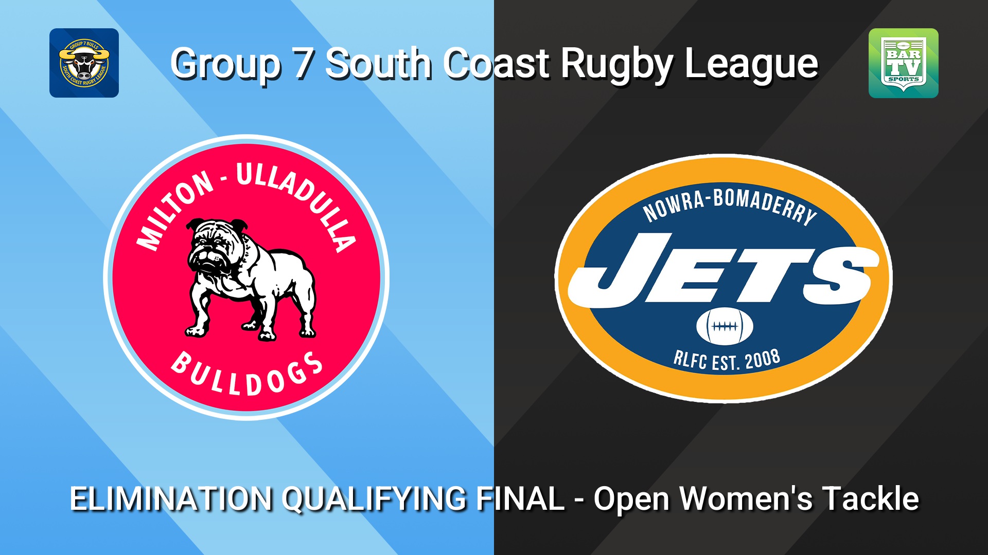 260913-video-South Coast ELIMINATION QUALIFYING FINAL - Open Women's Tackle - Milton-Ulladulla Bulldogs v Nowra-Bomaderry  Minigame Slate Image