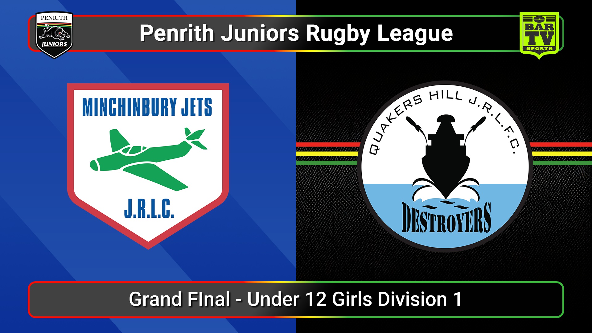 250906-video-Penrith & District Junior Rugby League Grand FInal - Under 12 Girls Division 1 - Minchinbury v Quakers Hill Slate Image