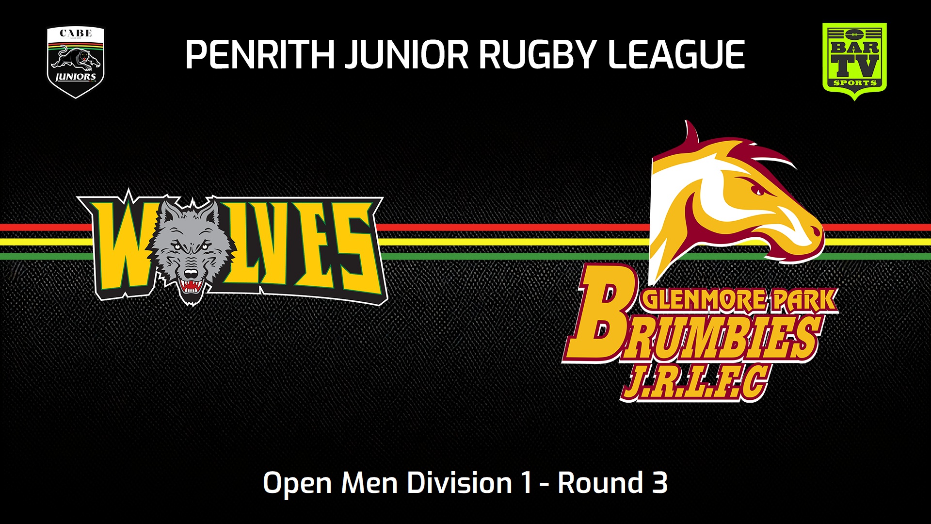 240425-video-Penrith & District Junior Rugby League Round 3 - Open Men Division 1 - Windsor Wolves v Glenmore Park Brumbies Slate Image