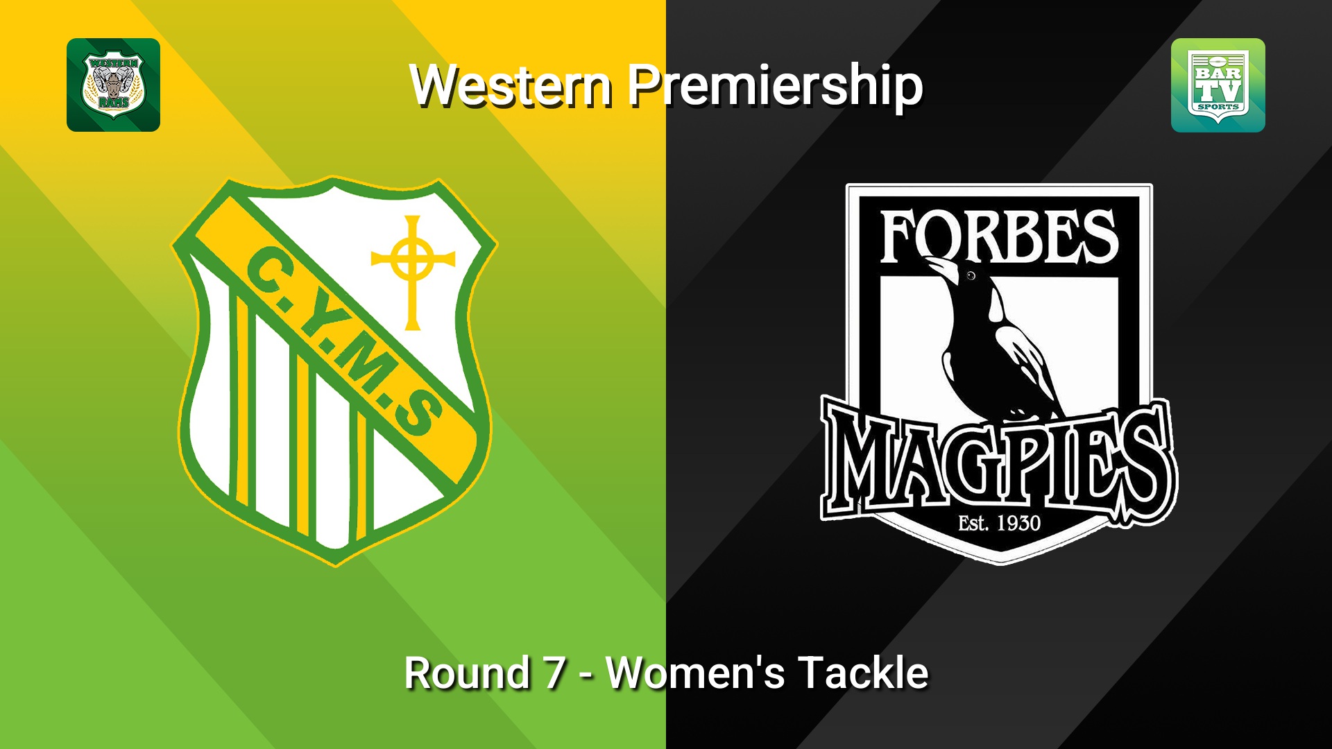260712-video-Western Premiership Round 7 - Women's Tackle - Orange CYMS v Forbes Magpies Slate Image