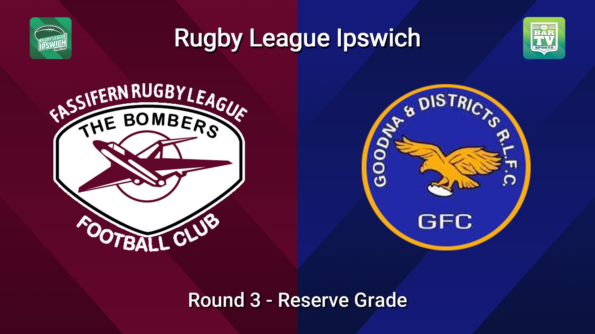 260412-video-Rugby League Ipswich Round 3 - Reserve Grade - Fassifern Bombers v Goodna Slate Image