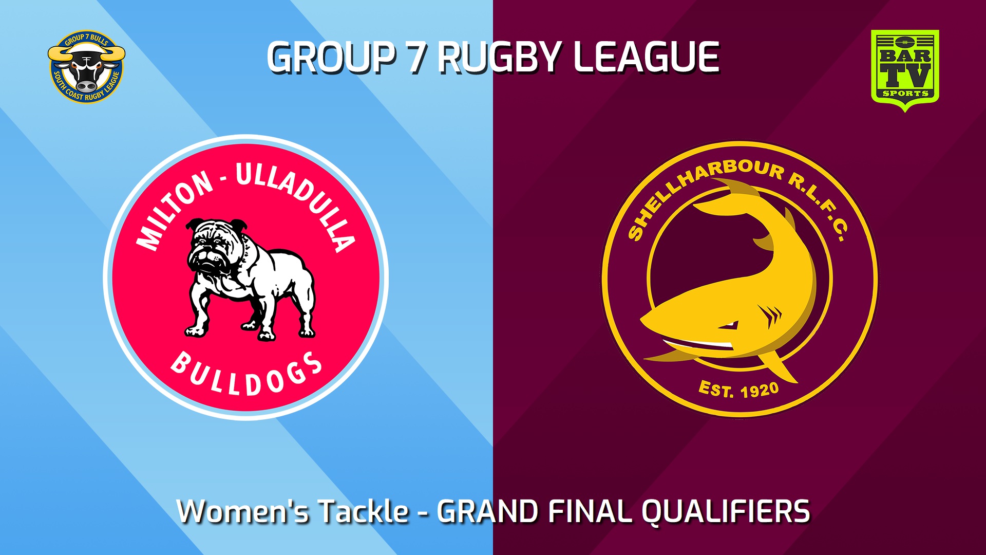 240901-video-South Coast GRAND FINAL QUALIFIERS  - Women's Tackle - Milton-Ulladulla Bulldogs v Shellharbour Sharks Slate Image
