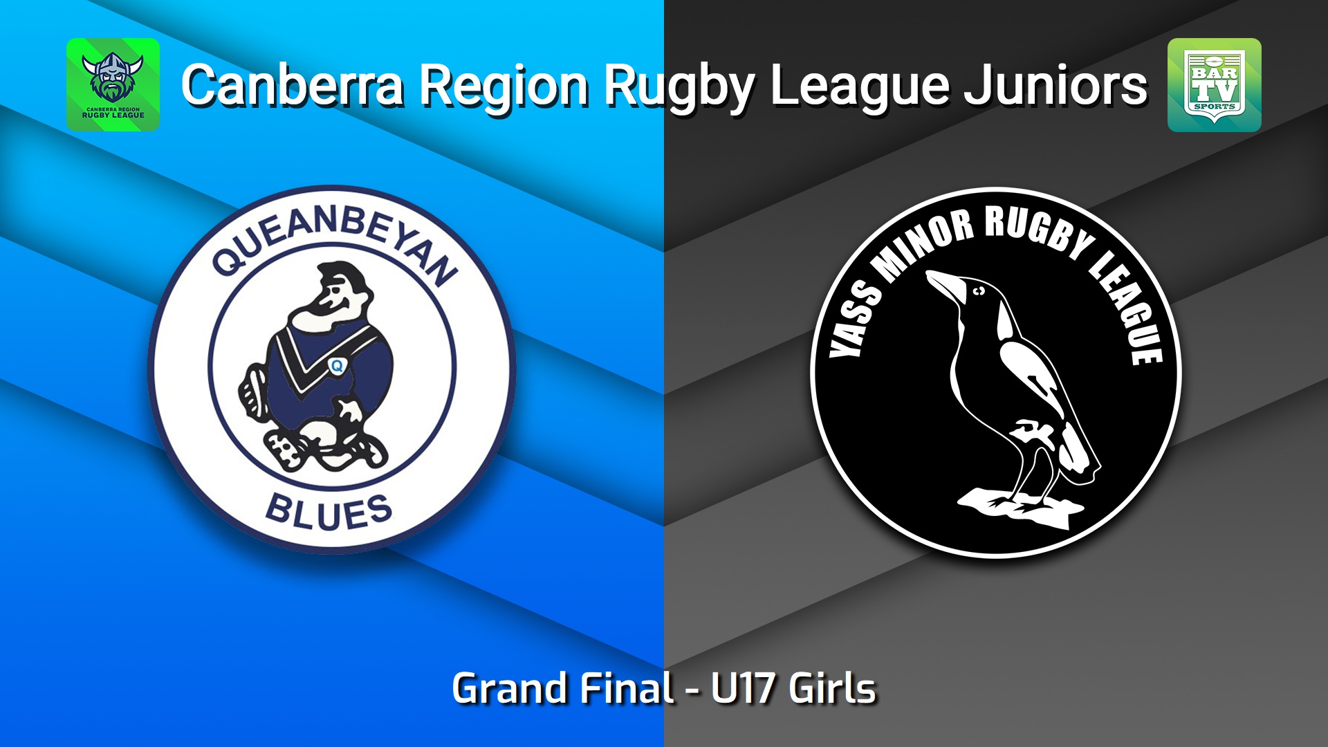 260912-video-Canberra Region Rugby League Juniors Grand Final - U17 Girls - Queanbeyan Blues Juniors v Yass Magpies Juniors Minigame Slate Image