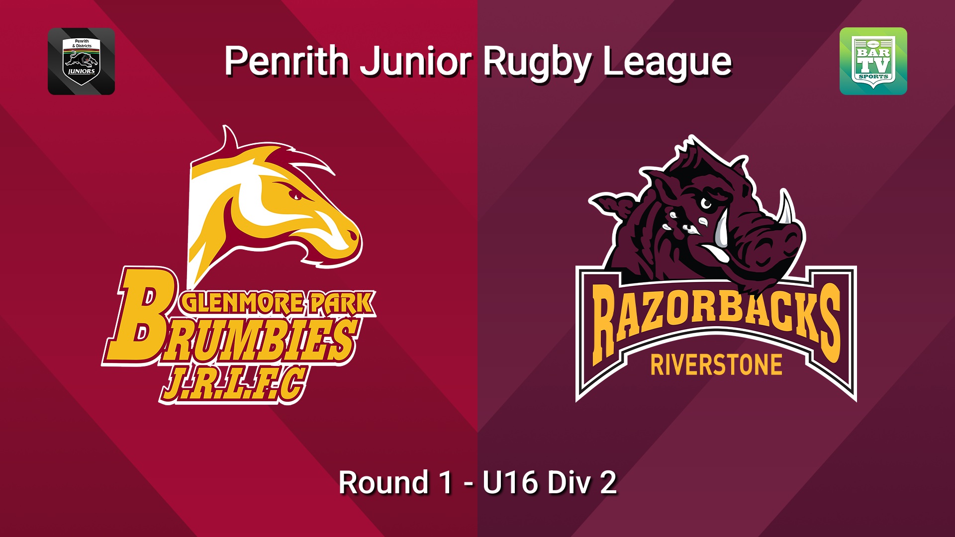 260418-video-Penrith & District Junior Rugby League Round 1 - U16 Div 2 - Glenmore Park v Riverstone Slate Image