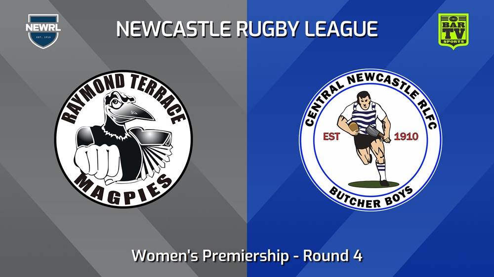 240525-video-Newcastle RL Round 4 - Women's Premiership - Raymond Terrace Magpies v Central Newcastle Butcher Boys Slate Image