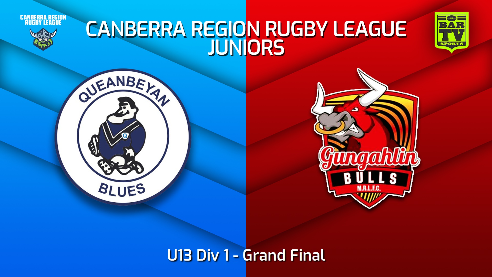 240915-video-Canberra Region Rugby League Juniors Grand Final - U13 Div 1 - Queanbeyan Blues Juniors v Gungahlin Bulls Juniors Slate Image