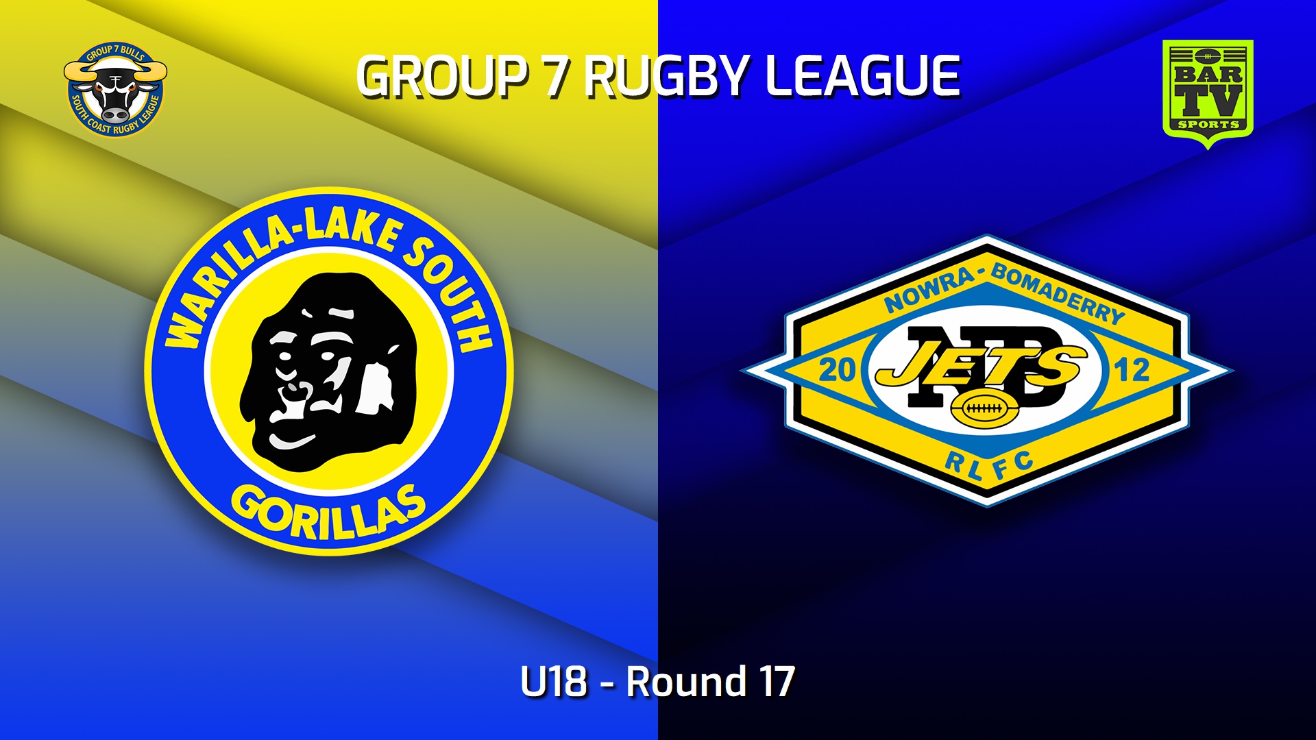220821-South Coast Round 17 - U18 - Warilla-Lake South Gorillas v Nowra-Bomaderry Jets Slate Image