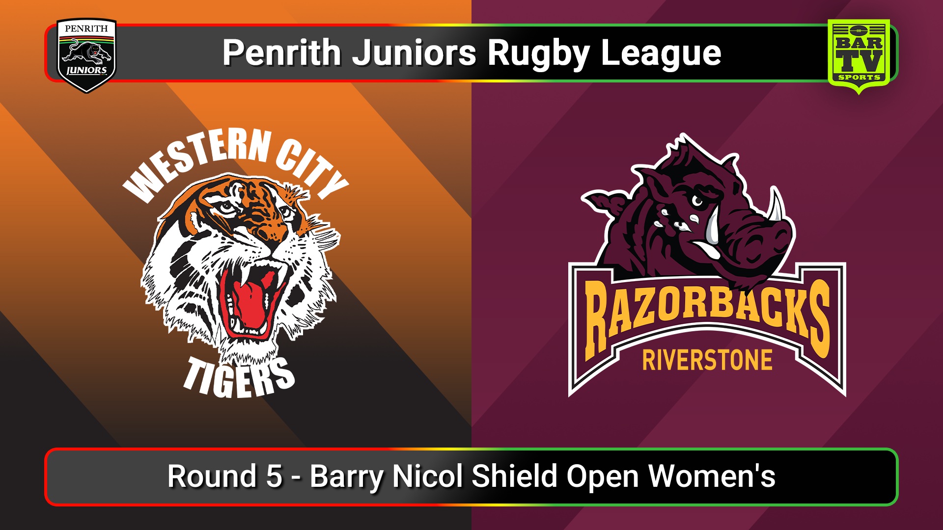 250518-video-Penrith & District Junior Rugby League Round 5 - Coates Barry Nicol Shield Open Women's - Western City Tigers v Riverstone Slate Image