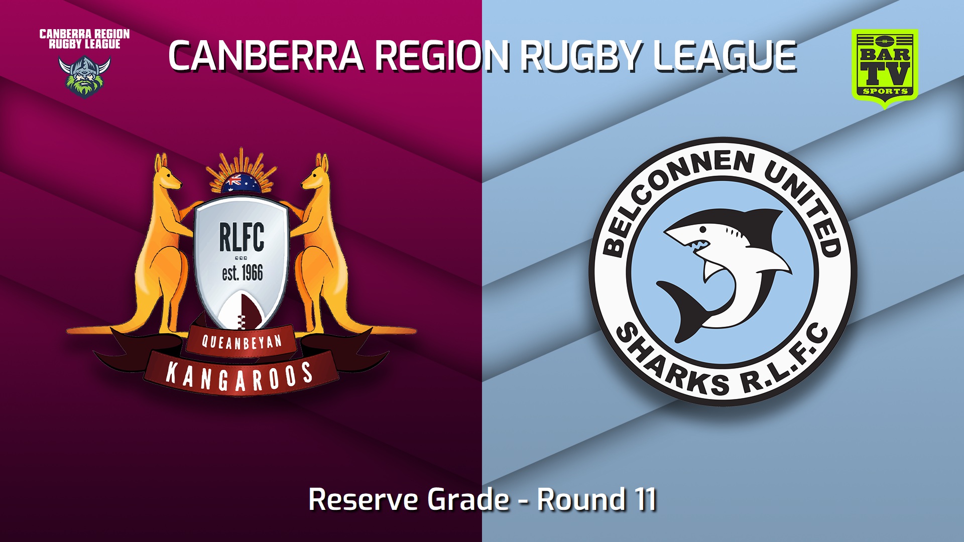 220702-Canberra Round 11 - Reserve Grade - Queanbeyan Kangaroos v Belconnen United Sharks Slate Image