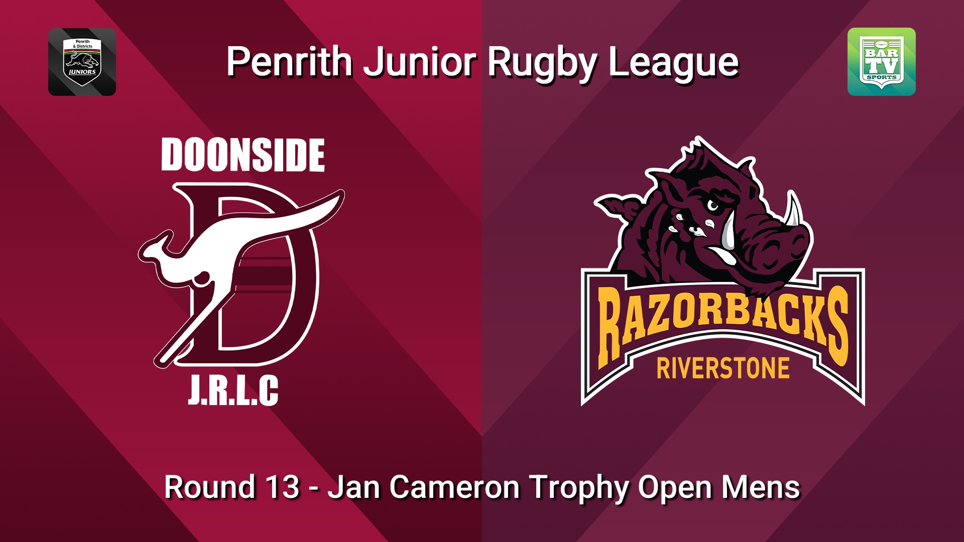 260725-video-Penrith & District Junior Rugby League Round 13 - Jan Cameron Trophy Open Mens - Doonside v Riverstone Slate Image