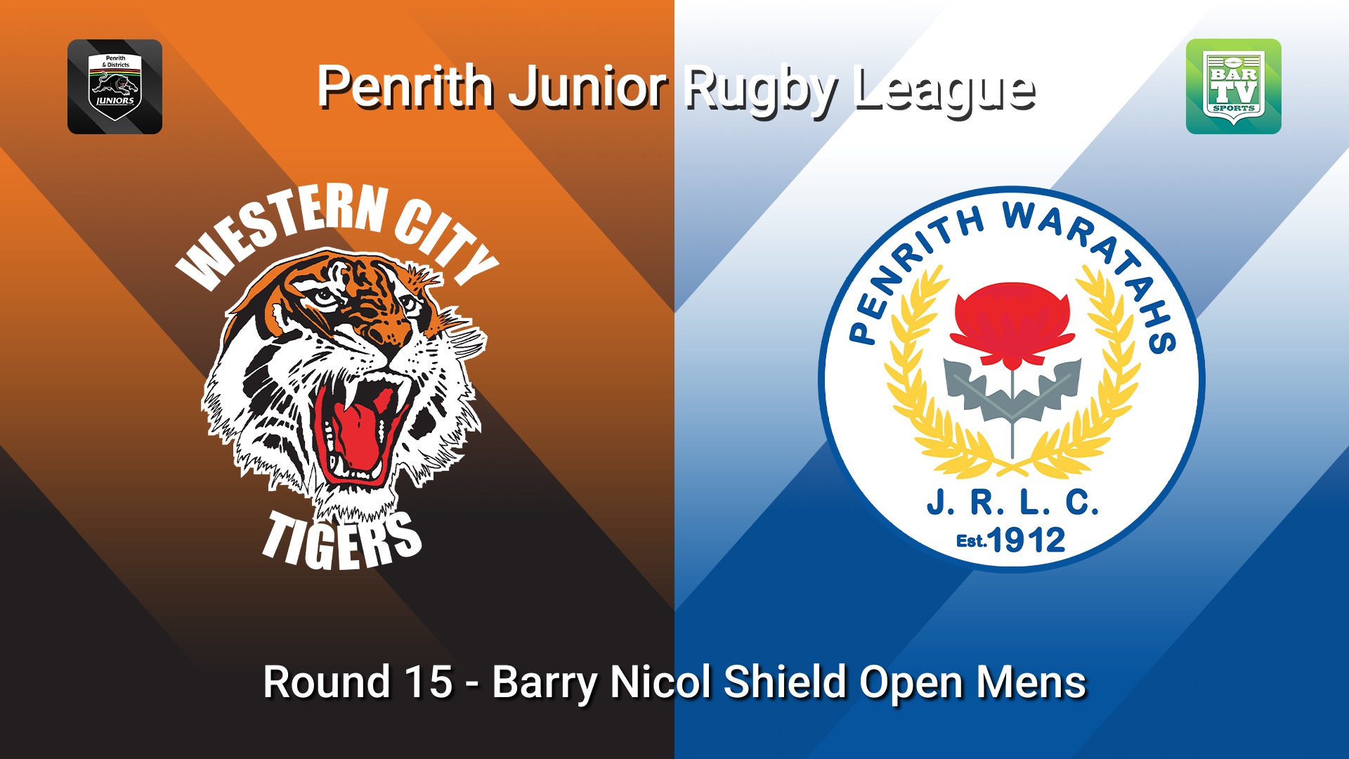 260809-video-Penrith & District Junior Rugby League Round 15 - Barry Nicol Shield Open Mens - Western City Tigers v Penrith Waratahs Slate Image