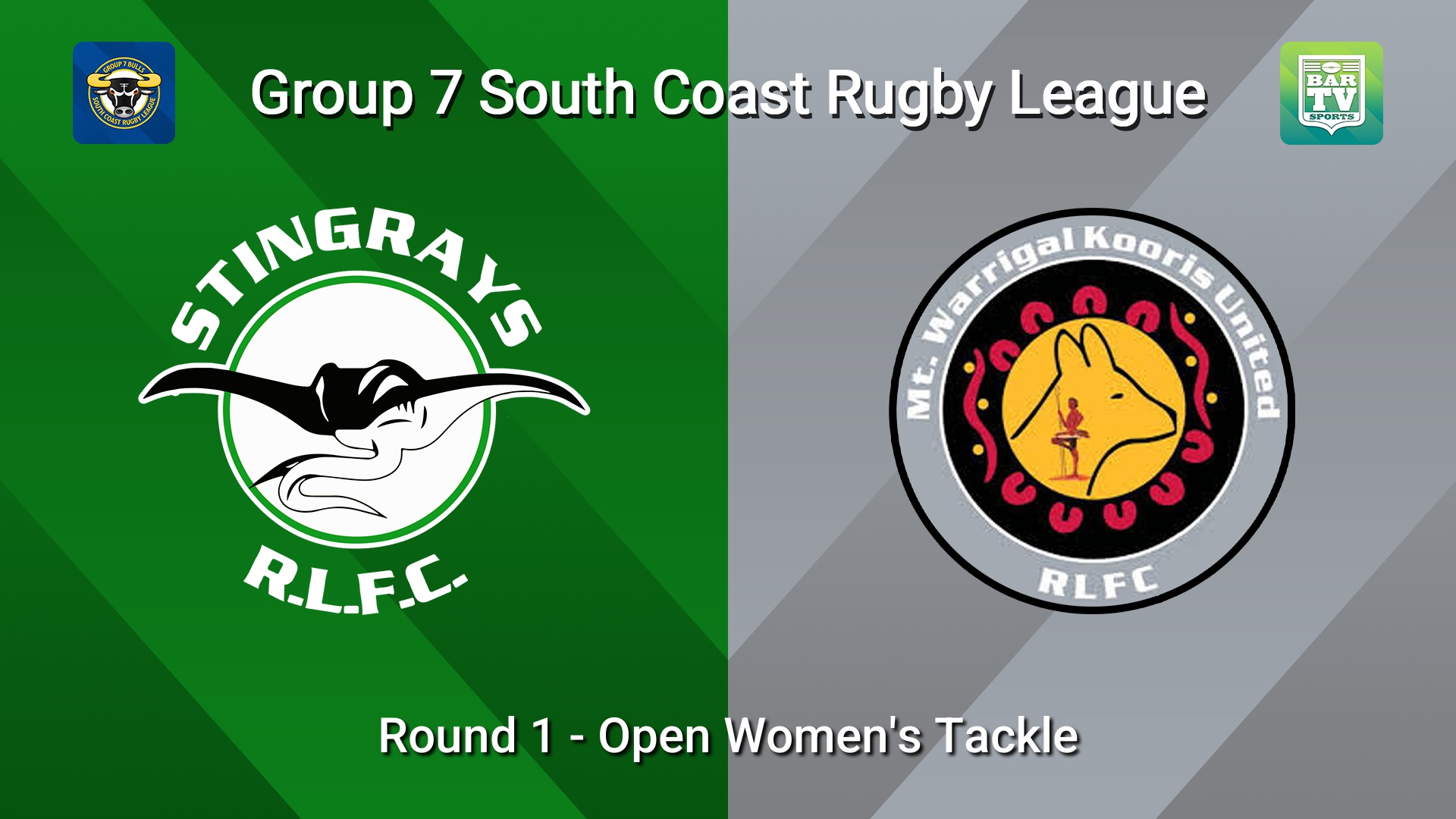 260510-video-South Coast Round 1 - Open Women's Tackle - Stingrays of Shellharbour v Mt Warrigal Kooris Slate Image
