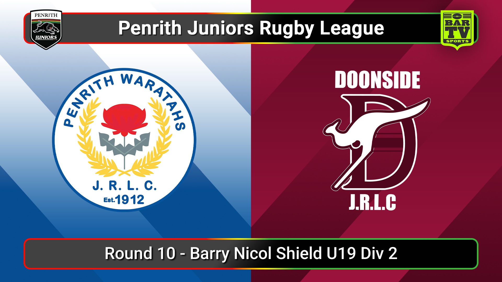 250622-video-Penrith & District Junior Rugby League Round 10 - Barry Nicol Shield U19 Div 2 - Penrith Waratahs v Doonside Slate Image