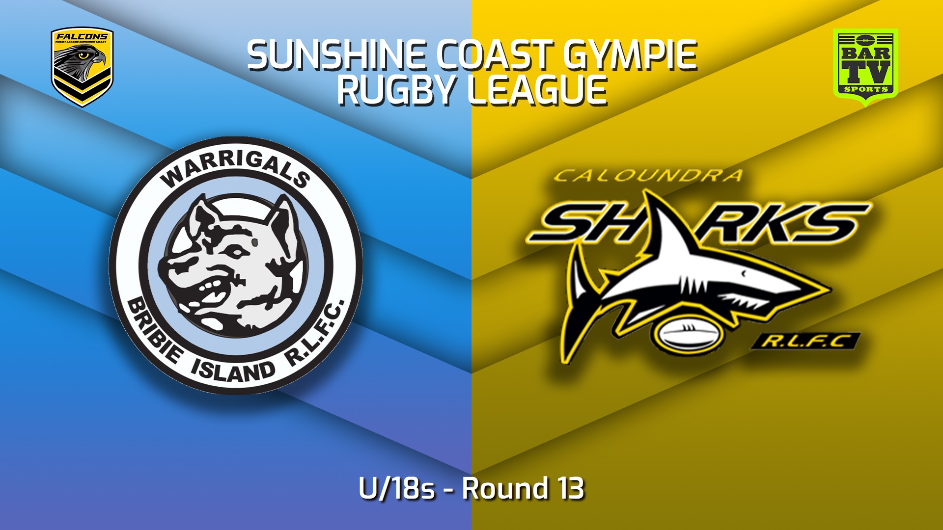 220715-Sunshine Coast RL Round 13 - U/18s - Bribie Island Warrigals v Caloundra Sharks Slate Image