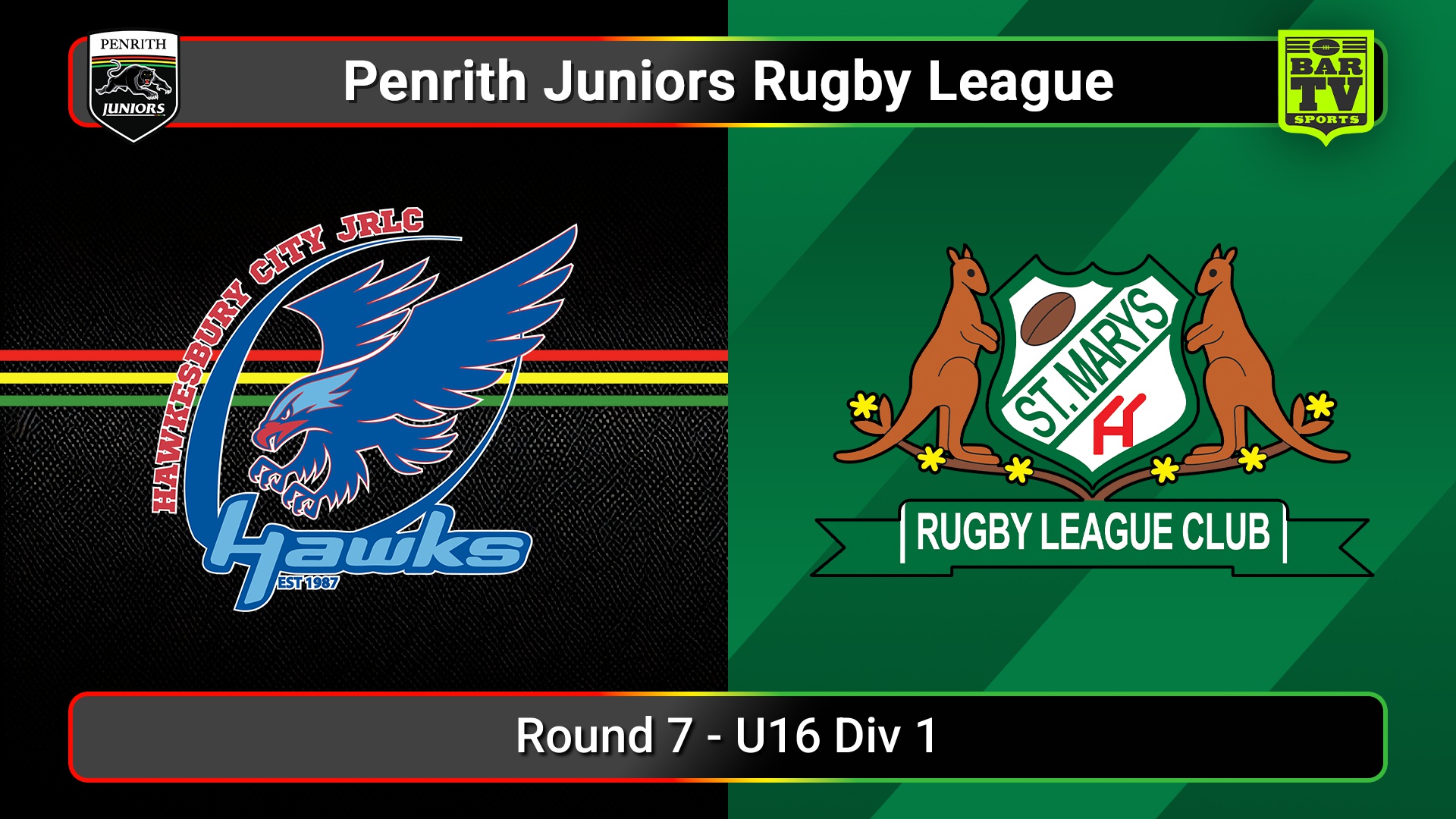 250531-video-Penrith & District Junior Rugby League Round 7 - U16 Div 1 - Hawkesbury City v St Marys Slate Image