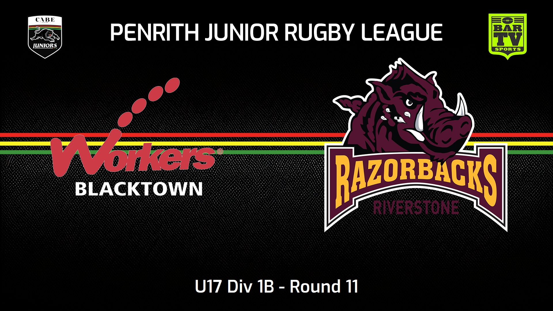 240629-video-Penrith & District Junior Rugby League Round 11 - U17 Div 1B - Blacktown Workers v Riverstone Razorbacks Slate Image