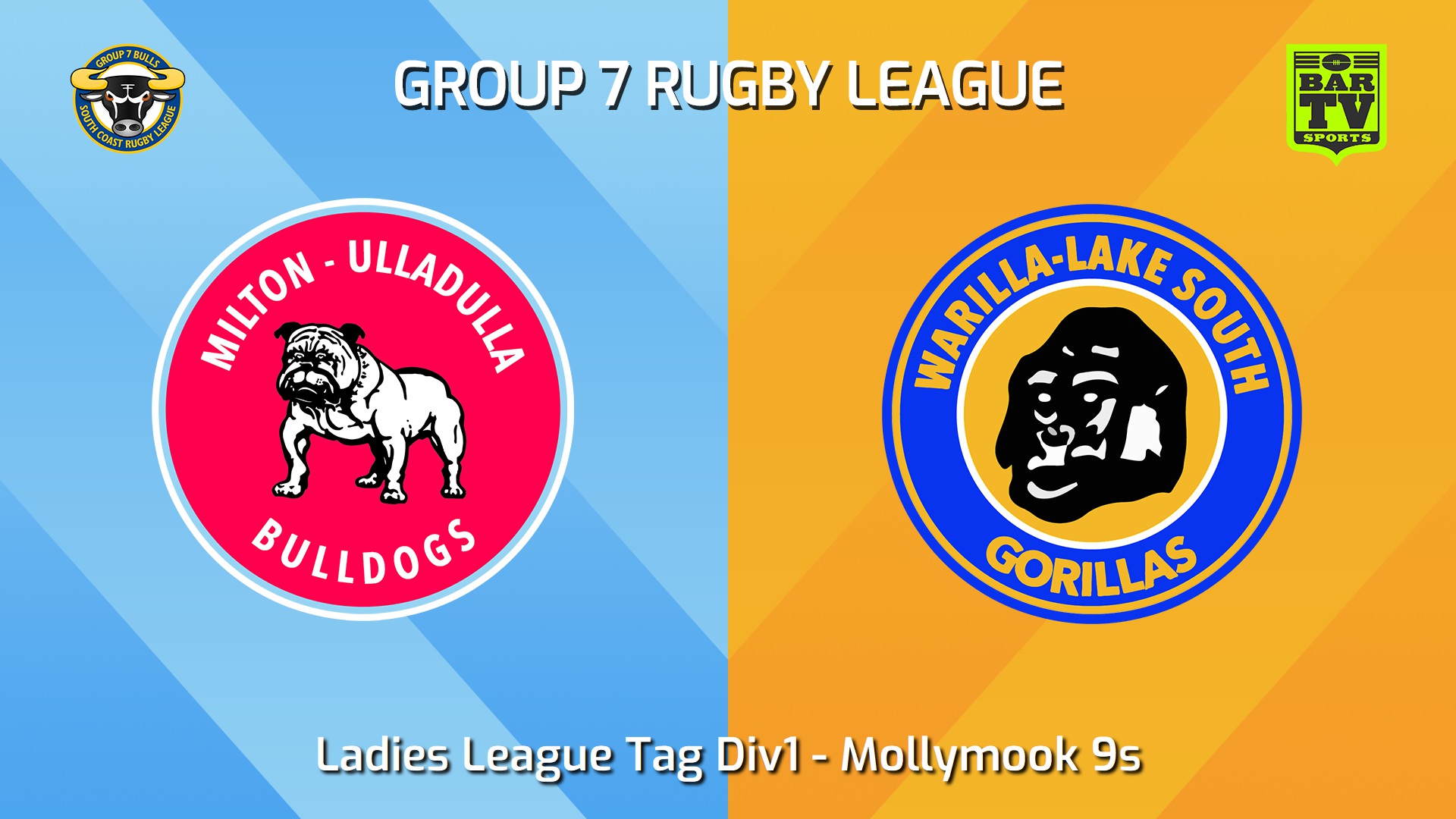 240309-South Coast Mollymook 9s - Ladies League Tag Div1 - Milton-Ulladulla Bulldogs v Warilla-Lake South Gorillas Slate Image