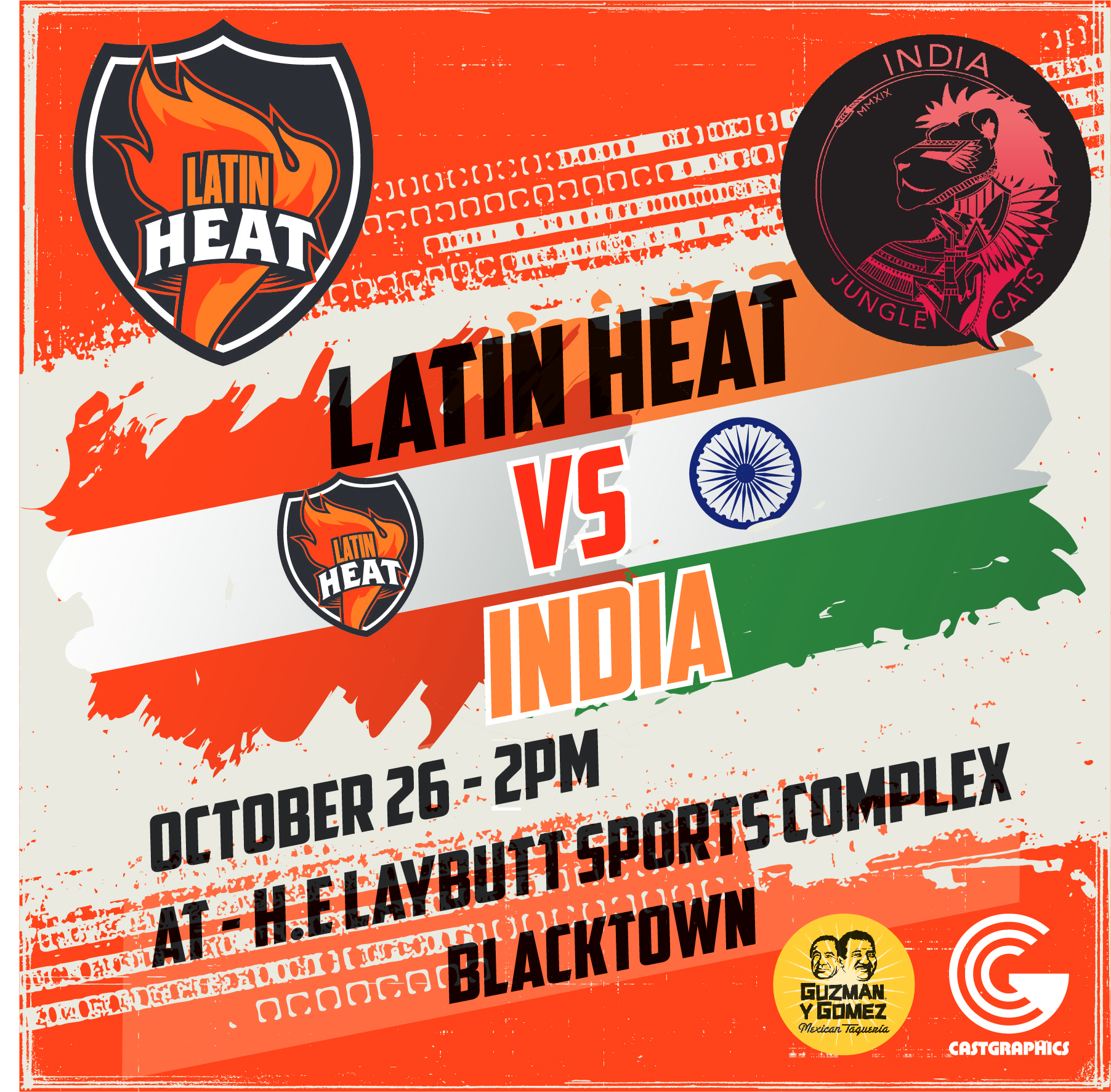 Emerging Nations Rugby League Latin Heat v India Jungle cats Slate Image