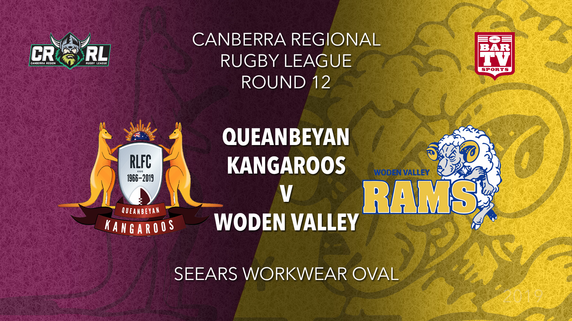 CRRL Round 12 - 1st Grade - Queanbeyan Kangaroos v Woden Valley Rams Slate Image