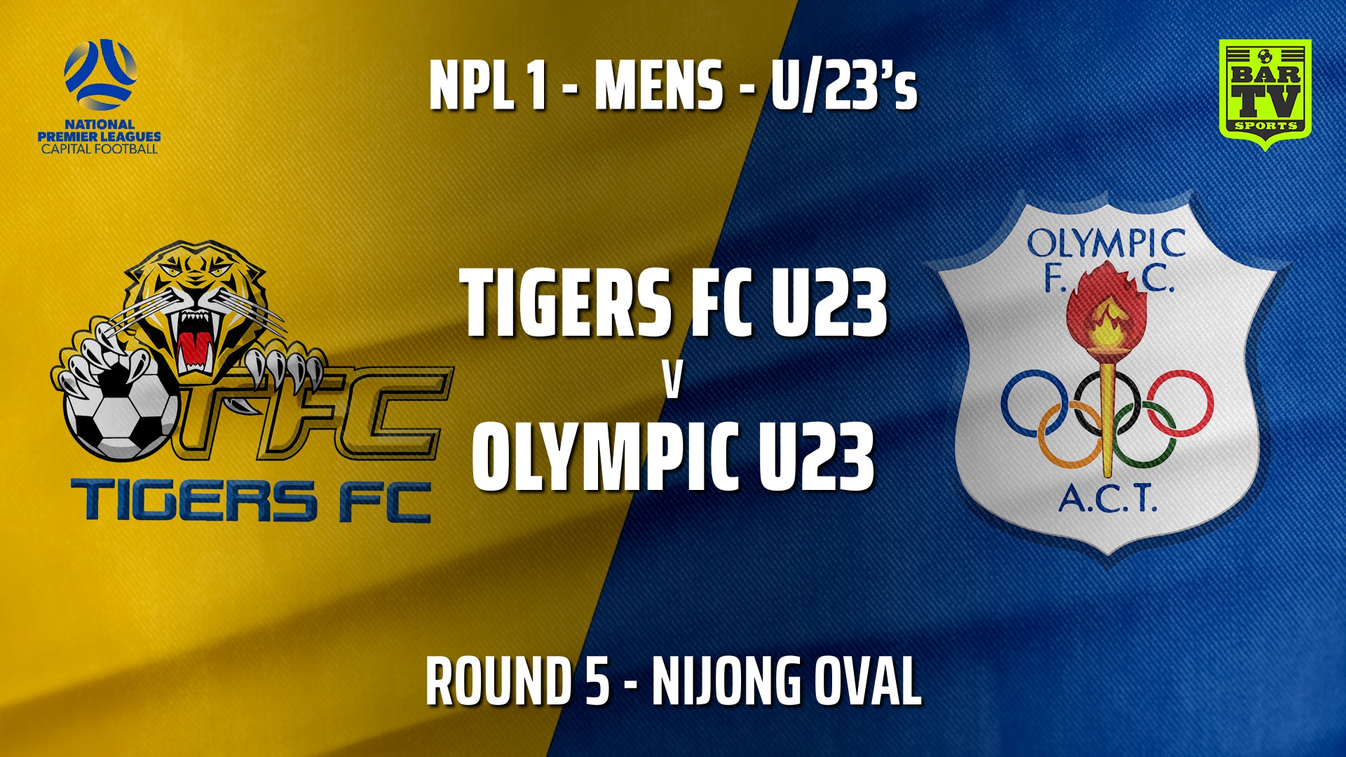 210509-NPL1 U23 Capital Round 5 - Tigers FC U23 v Canberra Olympic U23 Slate Image