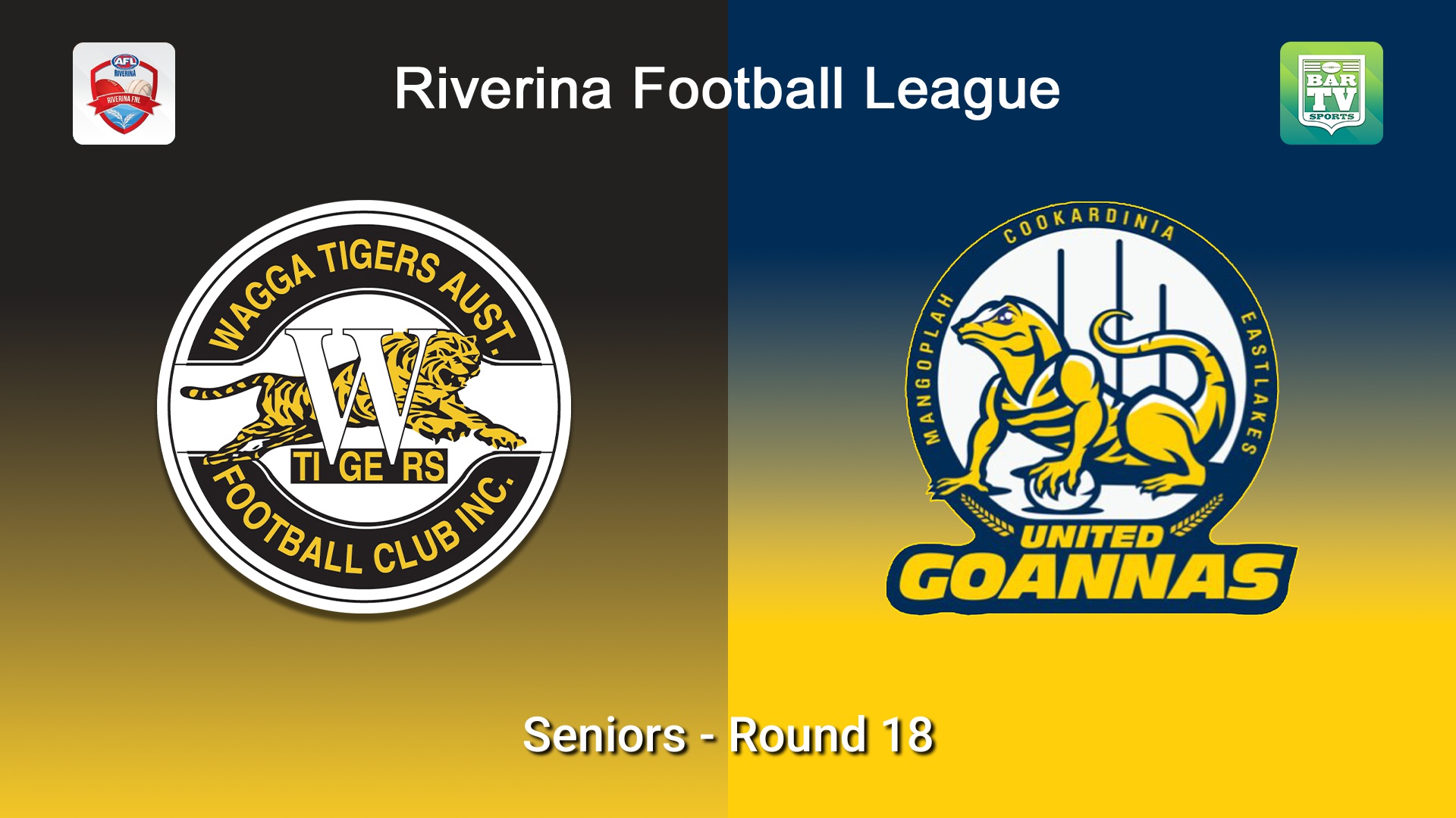260815-video-Riverina Football League Round 18 - Seniors - Wagga Tigers v MCUE Goannas Slate Image