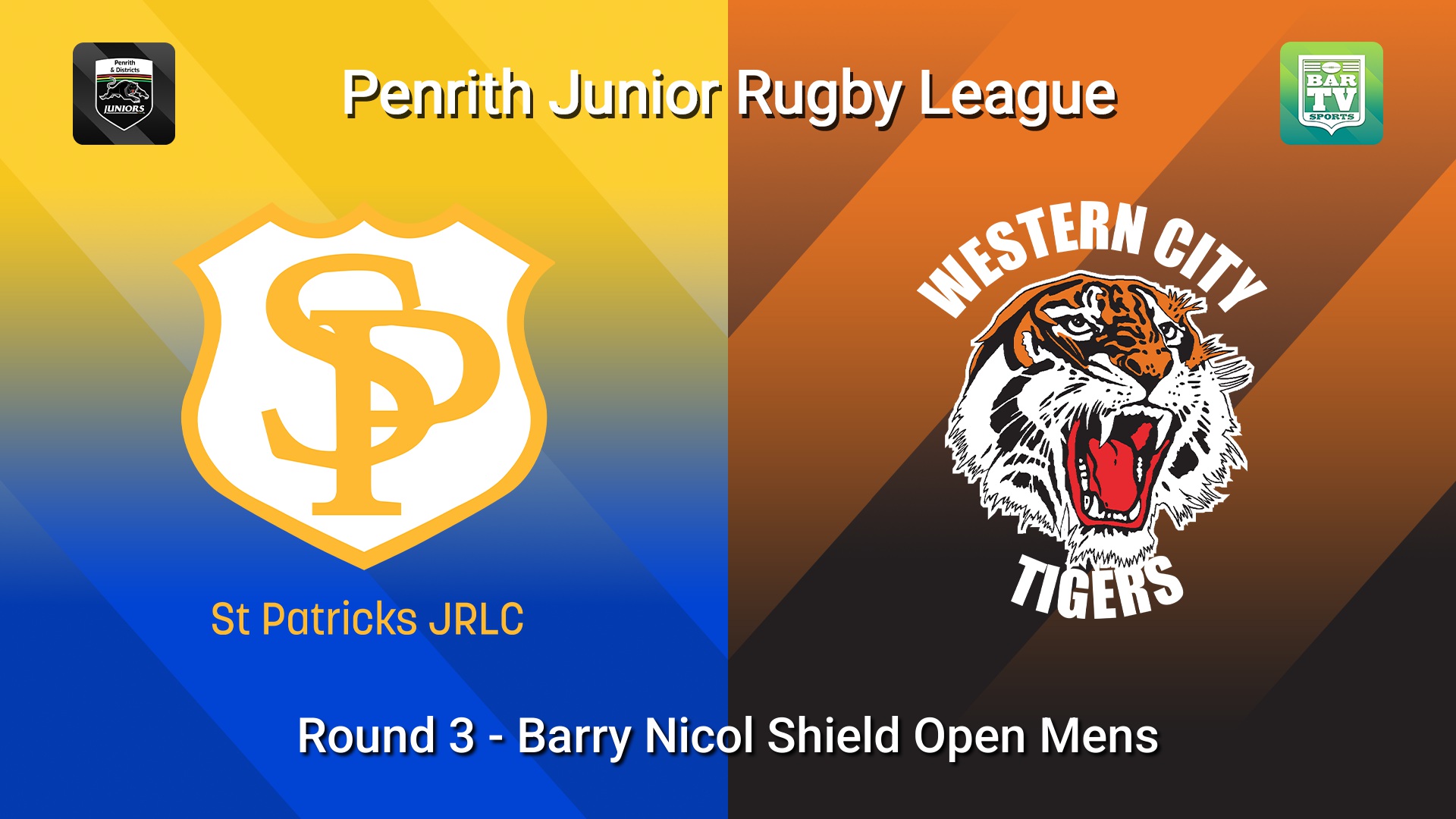 260419-video-Penrith & District Junior Rugby League Round 3 - Barry Nicol Shield Open Mens - St Patricks v Western City Tigers Minigame Slate Image