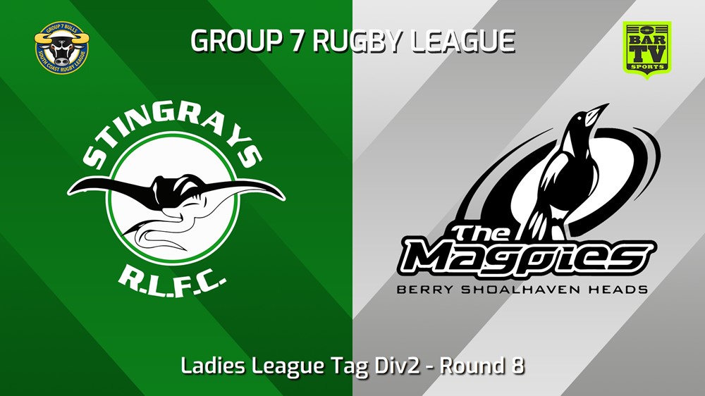 240526-video-South Coast Round 8 - Ladies League Tag Div2 - Stingrays of Shellharbour v Berry-Shoalhaven Heads Magpies Slate Image