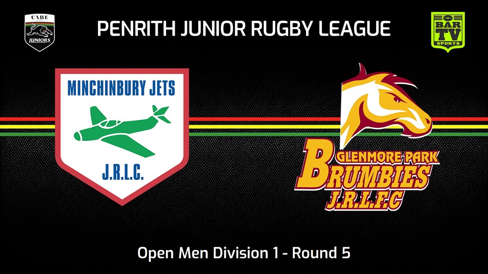 240511-video-Penrith & District Junior Rugby League Round 5 - Open Men Division 1 - Minchinbury v Glenmore Park Brumbies Minigame Slate Image